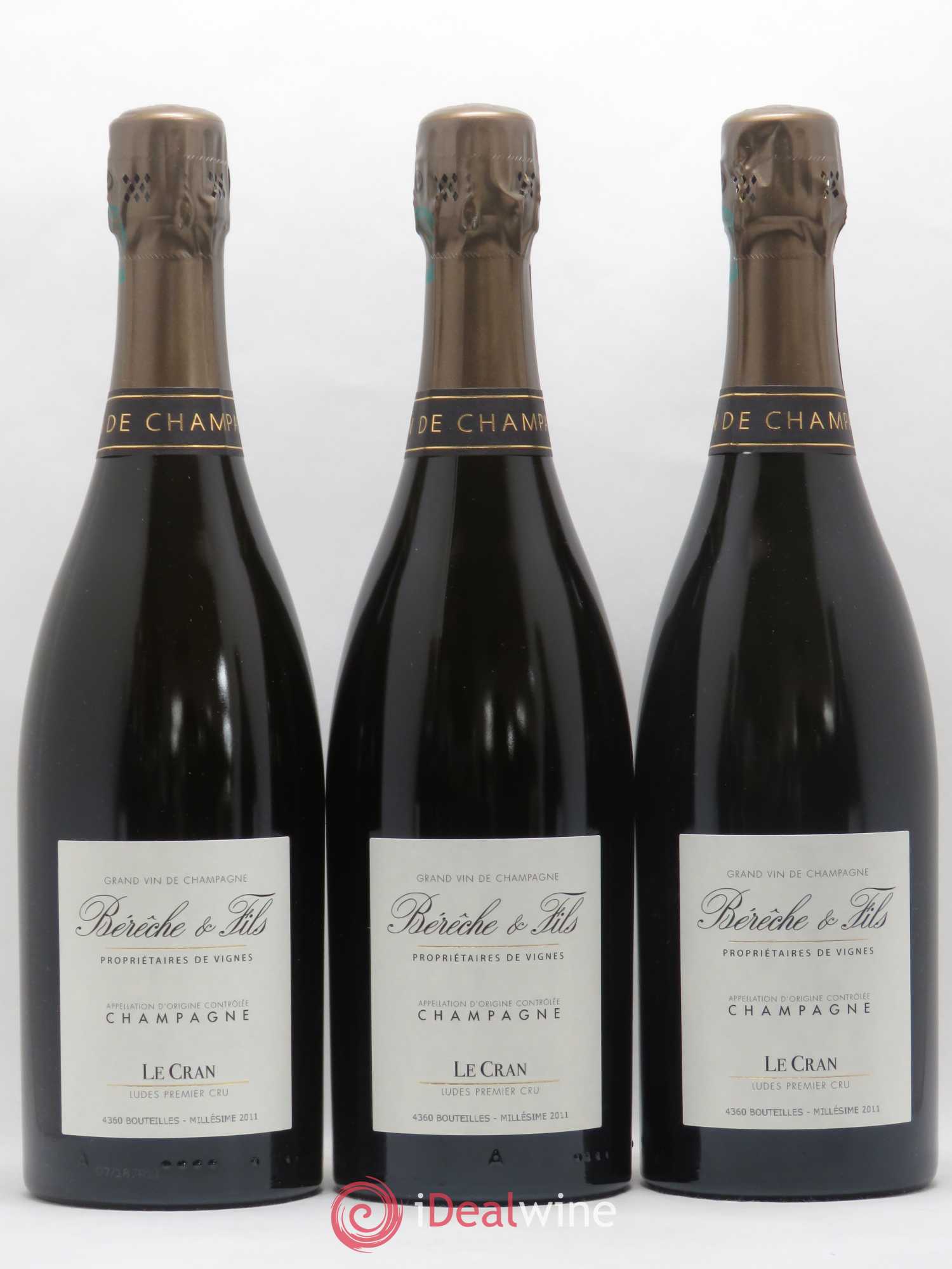Ludes 1er Cru Le Cran Extra-Brut Bérêche et Fils 2011 - Lot of 6 bottles - 2