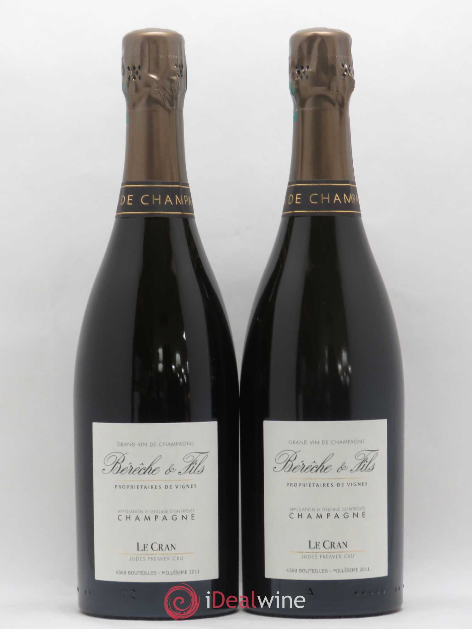 Ludes 1er Cru Le Cran Extra-Brut Bérêche et Fils 2011 - Lot de 2 bouteilles - 0