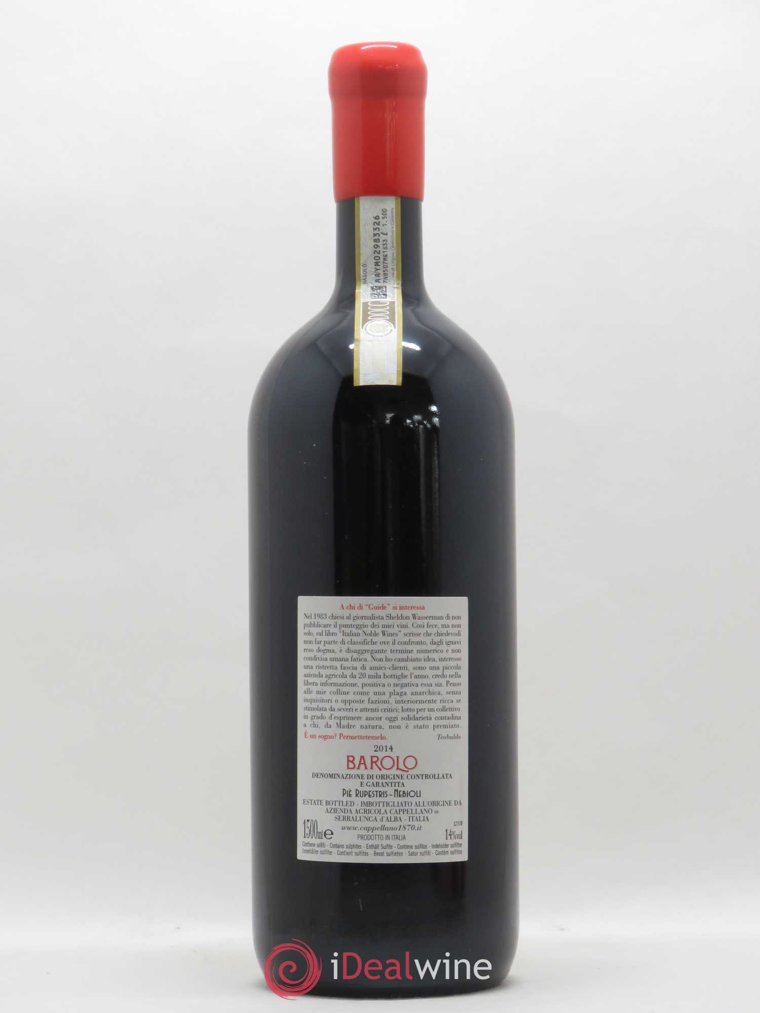 Barolo DOCG Pie Rupestris Cappellano 2014 - Lot de 1 magnum - 1