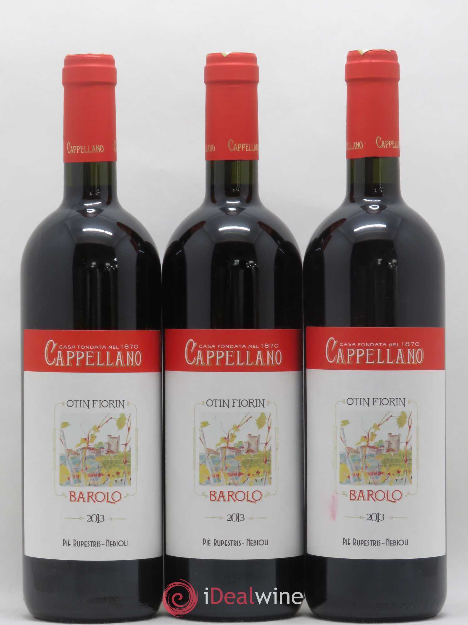Barolo DOCG Pie Rupestris Cappellano 2013 - Lot de 3 bouteilles - 0