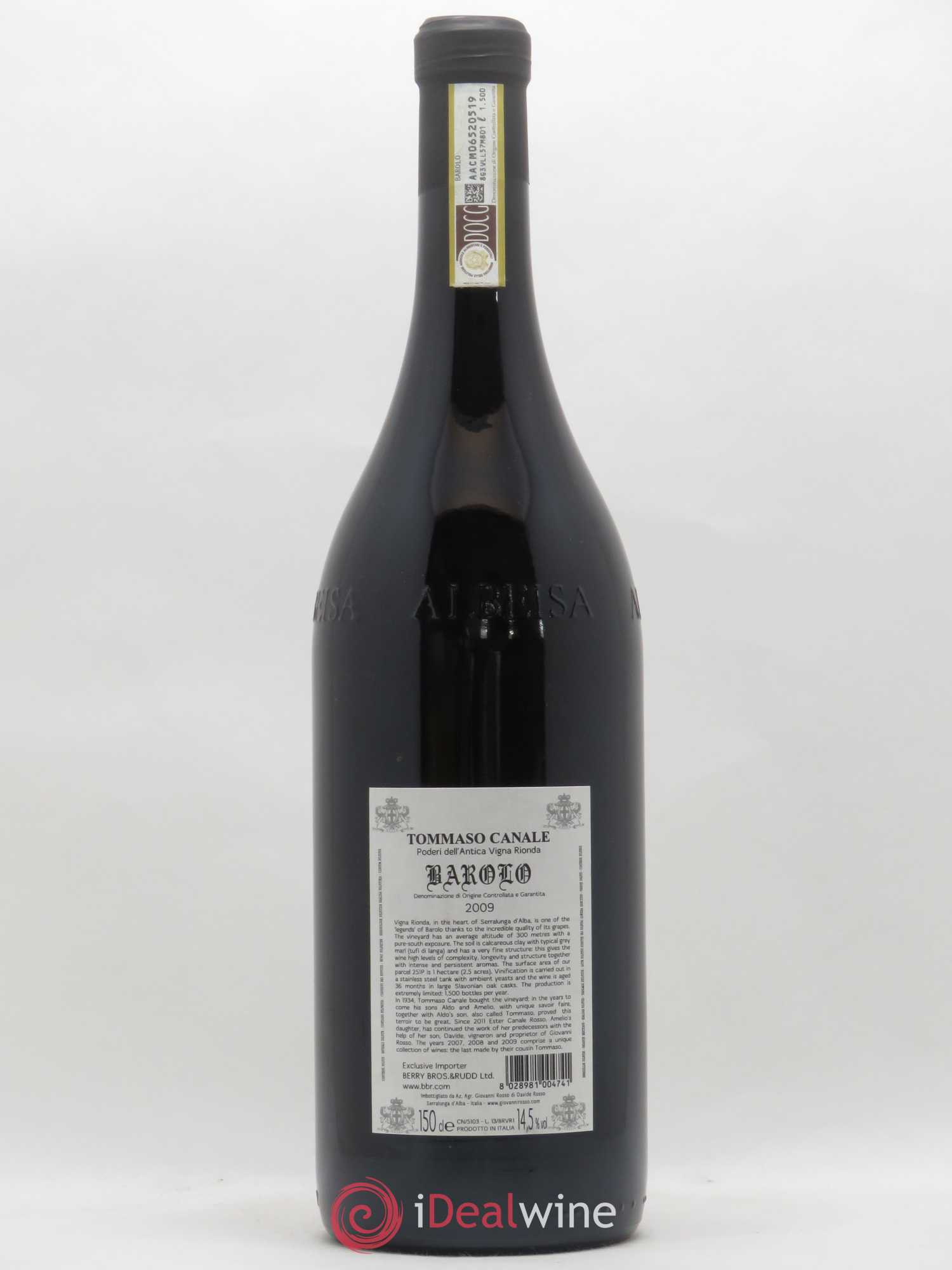 Barolo Vigna Rionda Tommaso Canale 2009 - Posten von 1 Magnum - 1