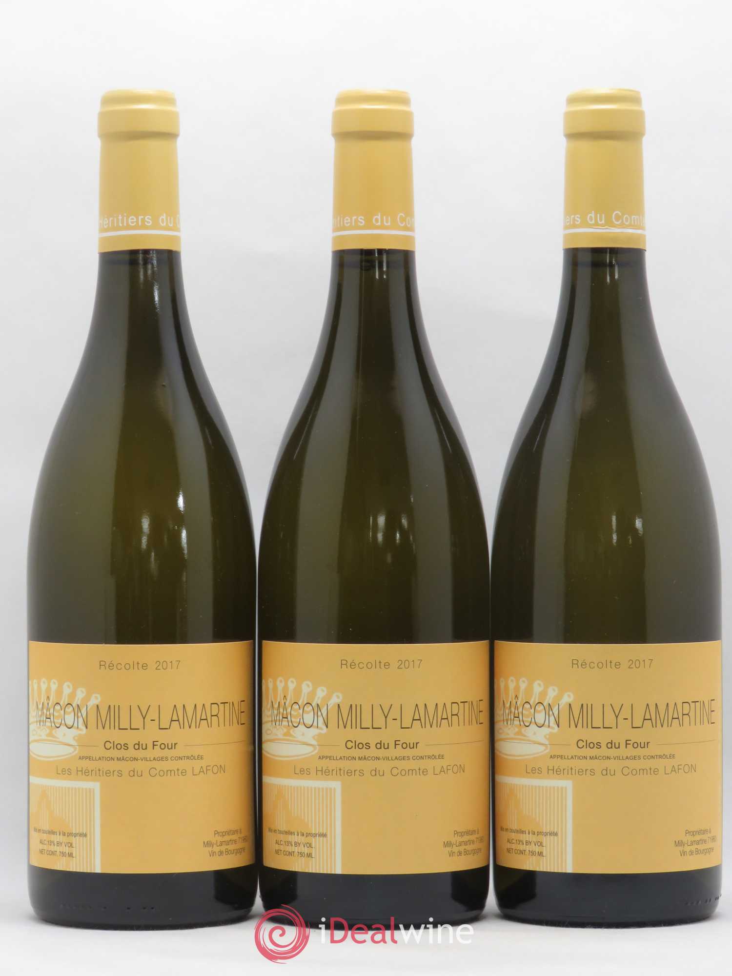 Mâcon Milly-Lamartine Clos du Four Héritiers du Comte Lafon (Domaine des) 2017 - Lot de 3 bouteilles - 0