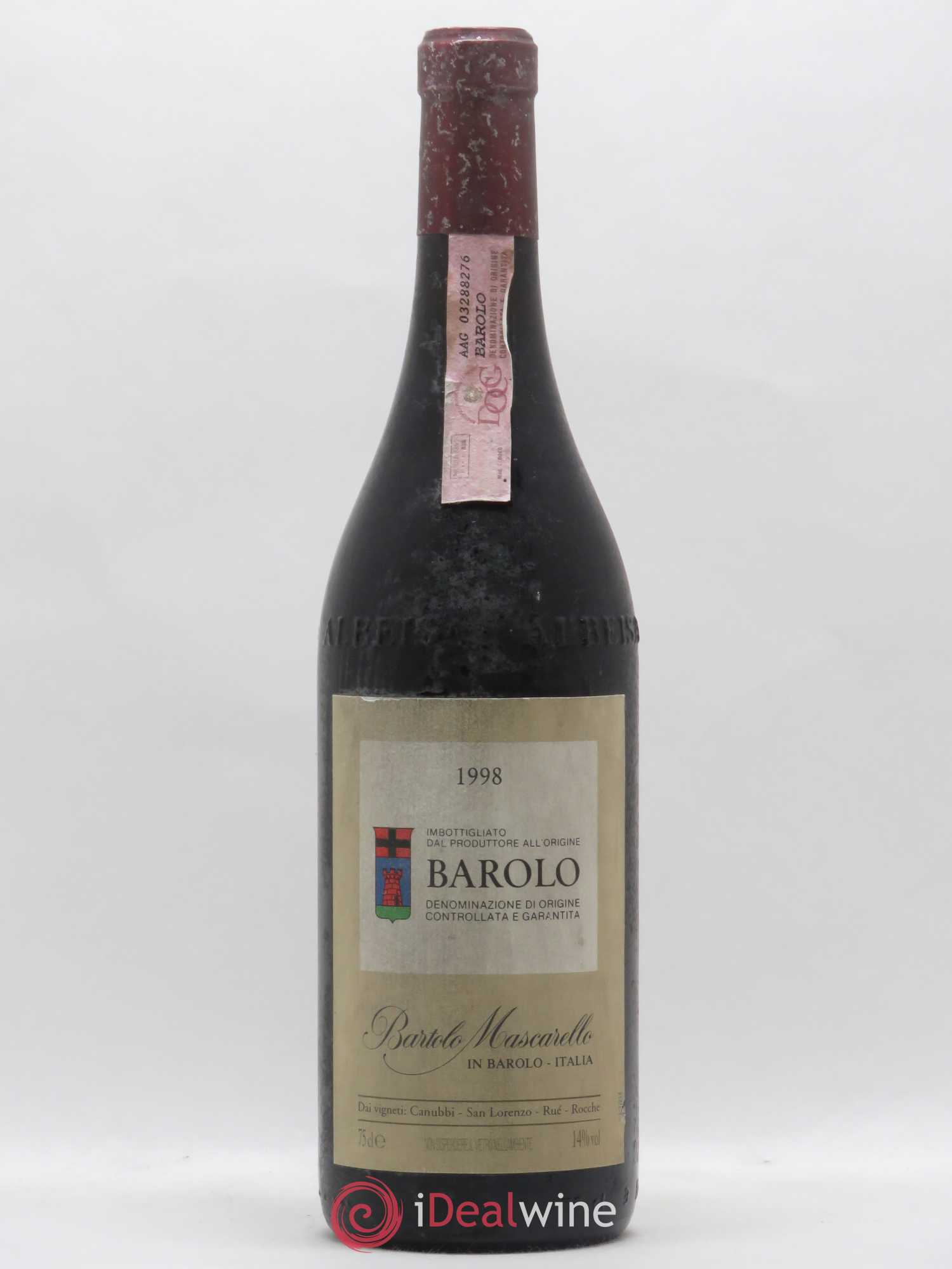 Barolo DOCG Bartolo Mascarello 1998 - Lot de 1 bouteille - 0