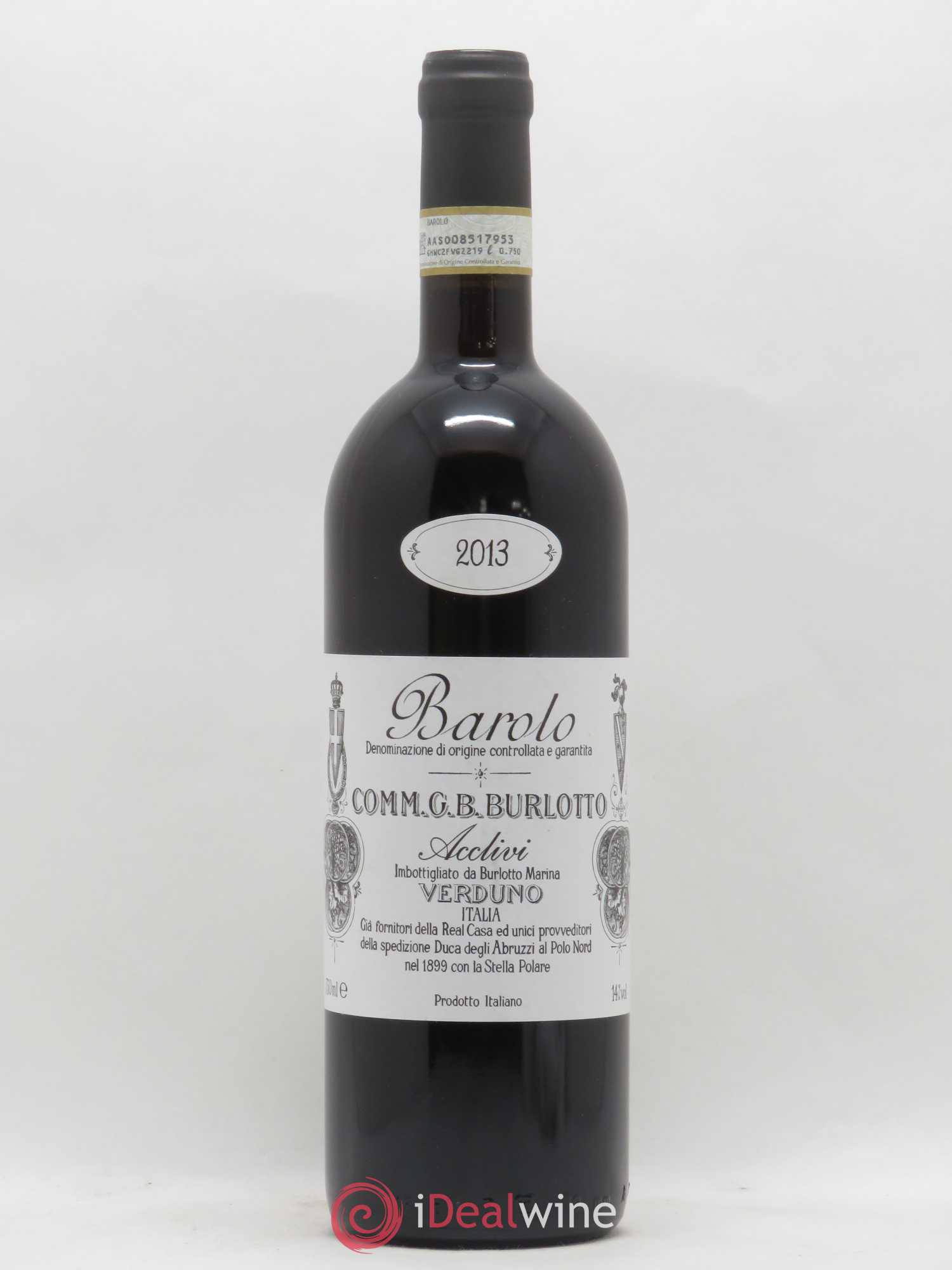 Barolo DOCG Acclivi Comm. Giovan Battista Burlotto 2013 - Lot de 1 bouteille - 0