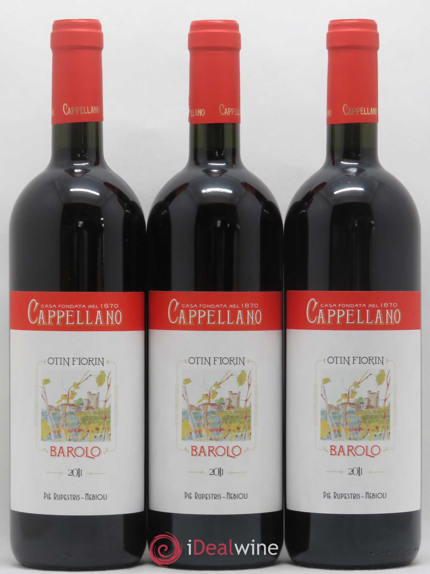 Barolo DOCG Pie Rupestris Cappellano 2011 - Lot of 3 bottles - 0