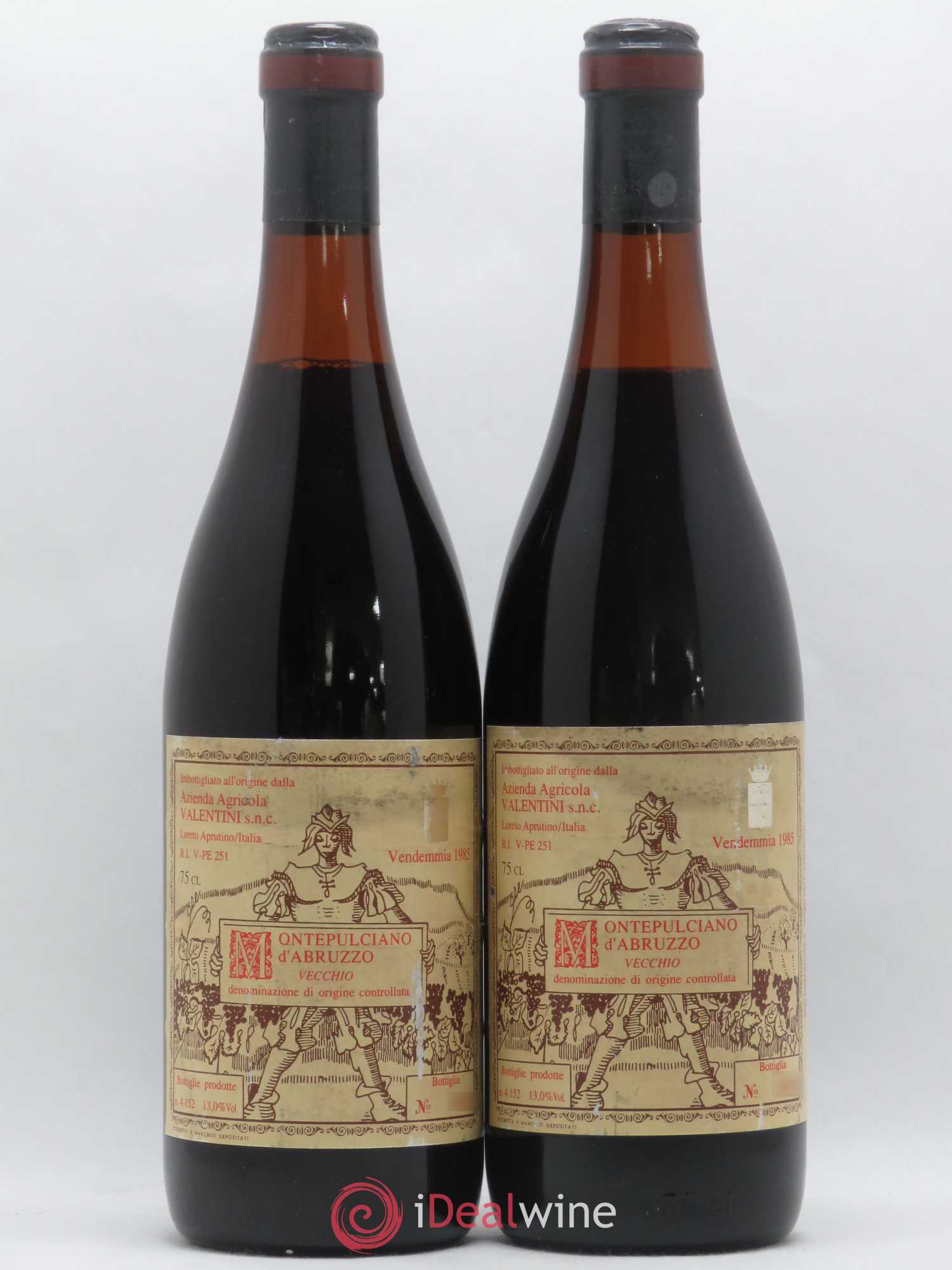 Montepulciano d'Abruzzo DOC Francesco Valentini 1985 - Posten von 2 Flaschen - 0