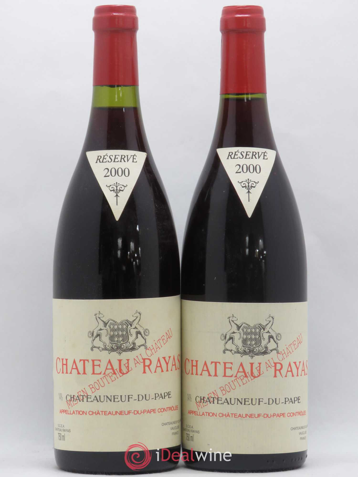 Châteauneuf-du-Pape Château Rayas Emmanuel Reynaud 2000 - Lot de 2 bouteilles - 0