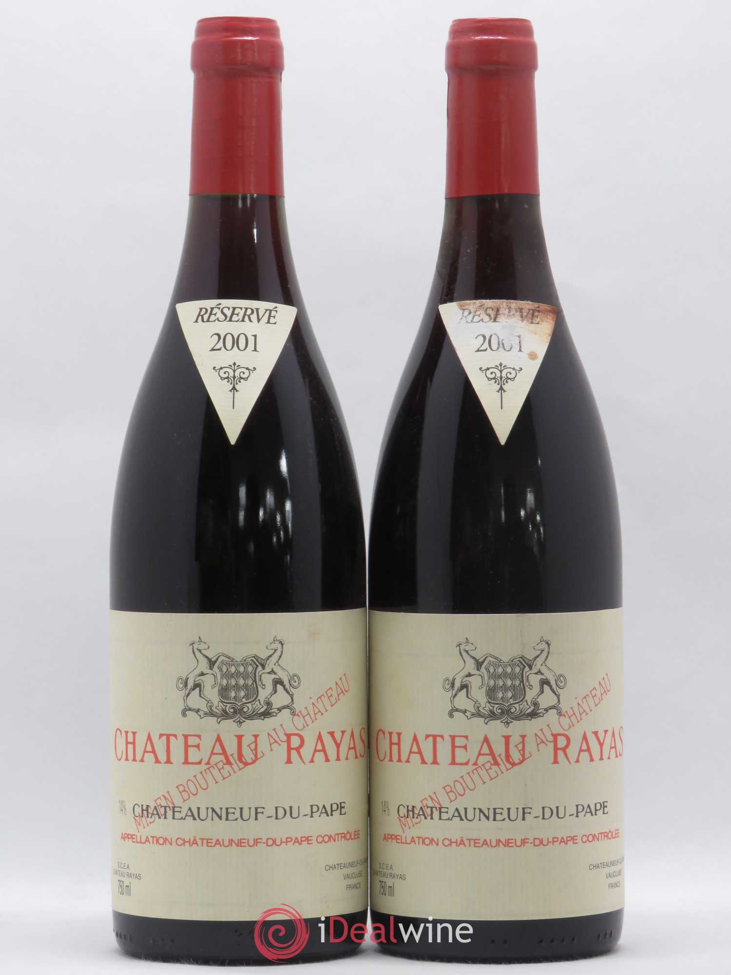 Châteauneuf-du-Pape Château Rayas Emmanuel Reynaud 2001 - Lot de 2 bouteilles - 0