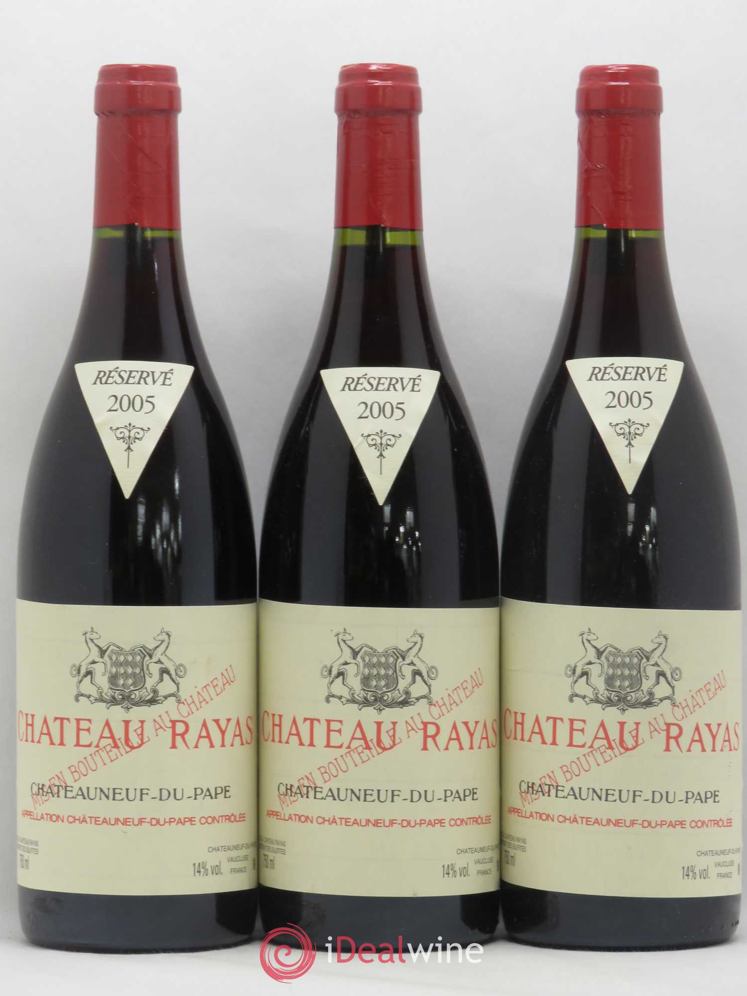 Châteauneuf-du-Pape Château Rayas Emmanuel Reynaud 2005 - Lot de 3 bouteilles - 0