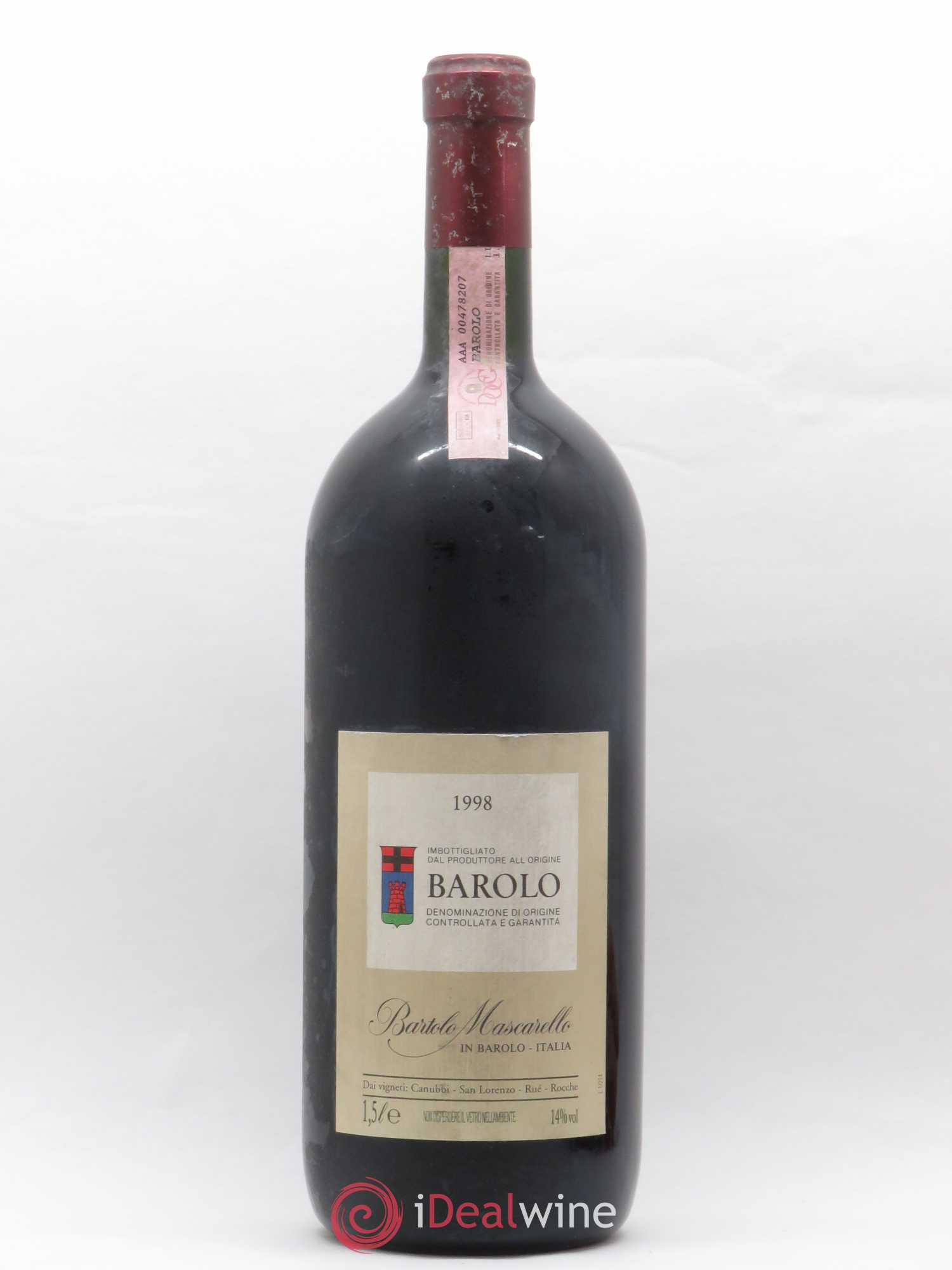 Barolo DOCG Bartolo Mascarello 1998 - Lot de 1 magnum - 0