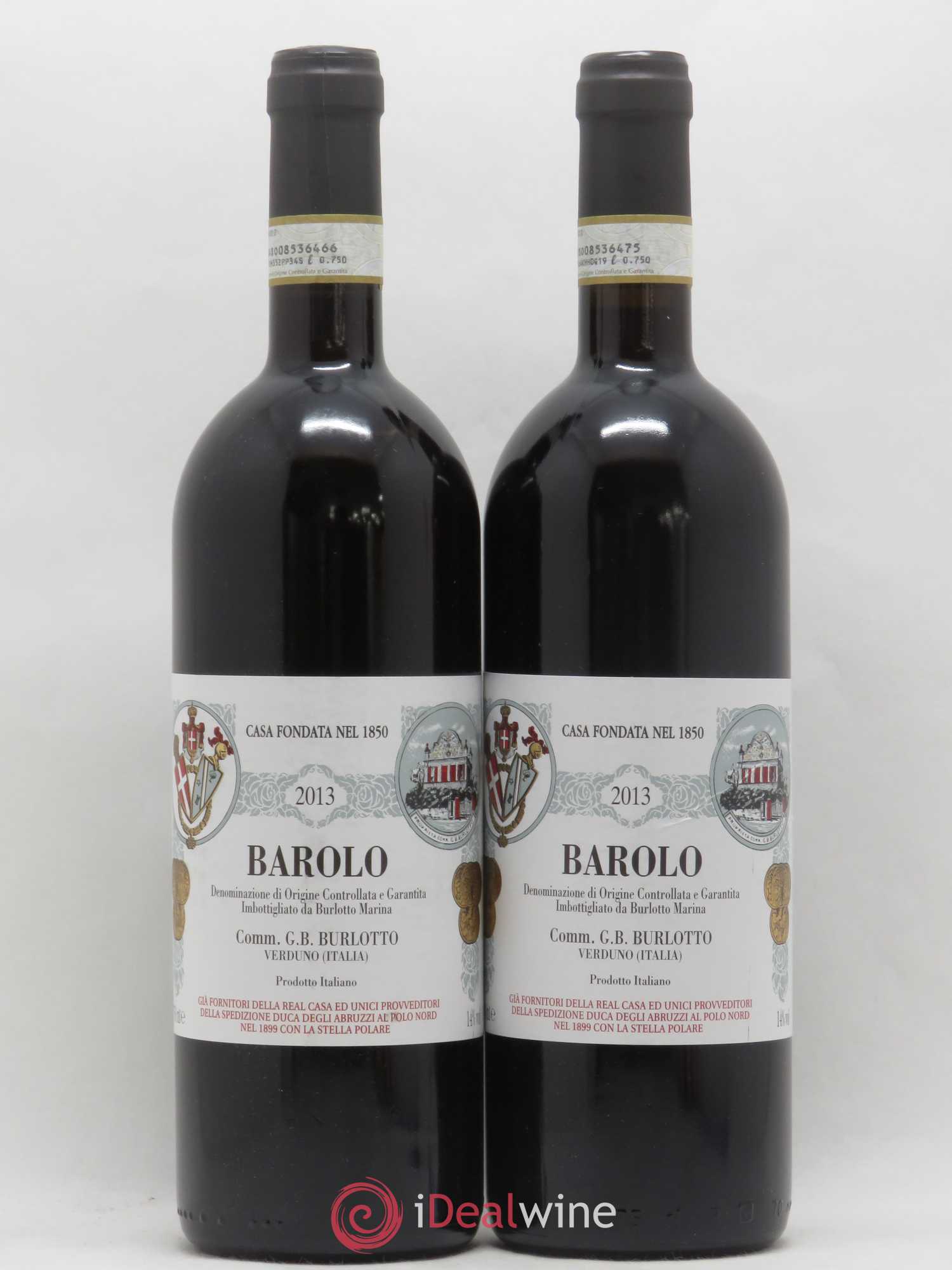 Barolo DOCG Comm. Giovan Battista Burlotto 2013 - Lot de 2 bouteilles - 0