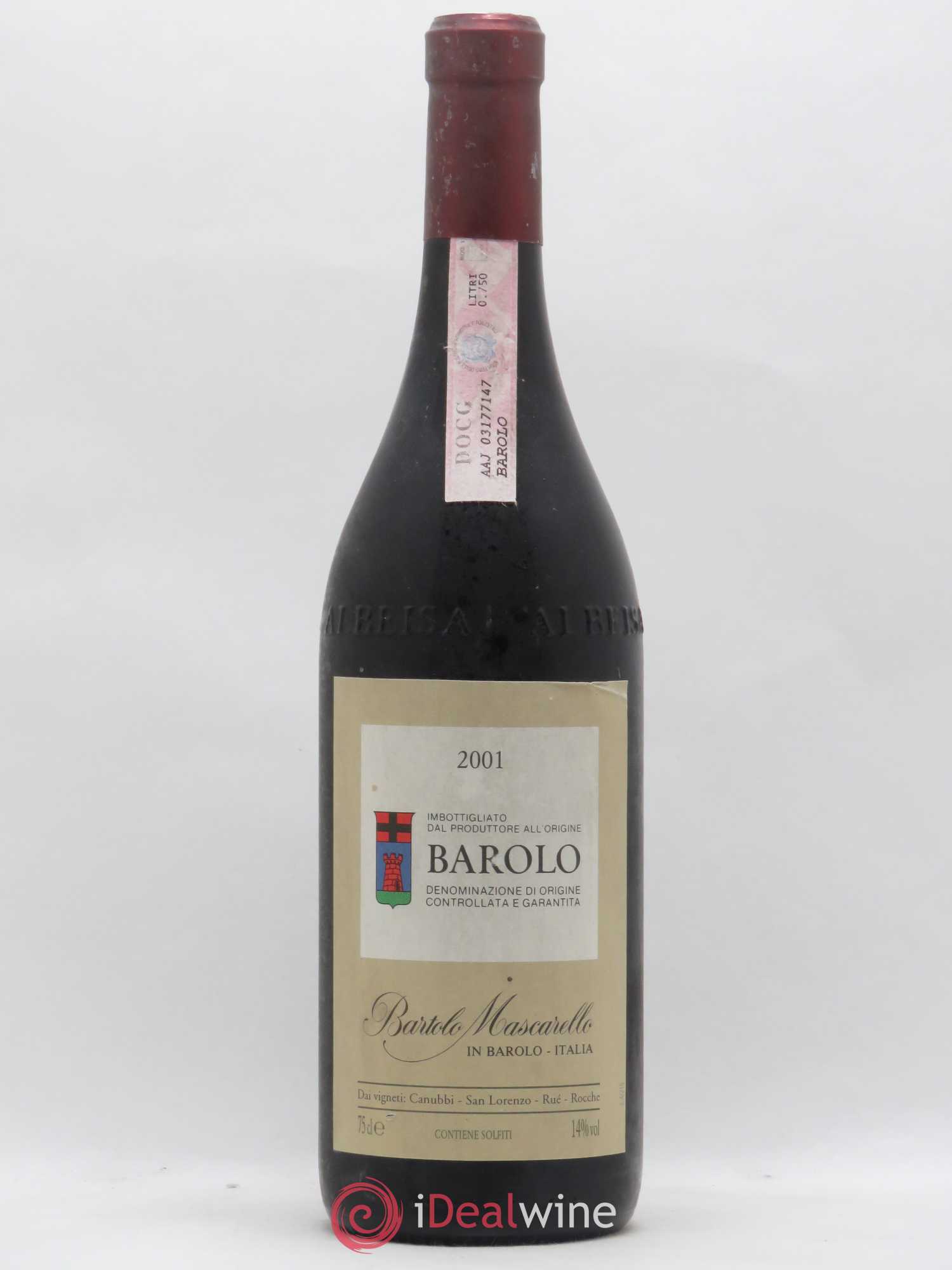 Barolo DOCG Bartolo Mascarello 2001 - Lot de 1 bouteille - 0