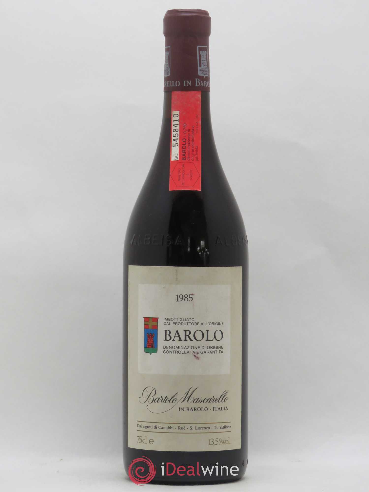 Barolo DOCG Bartolo Mascarello 1985 - Lot de 1 bouteille - 0