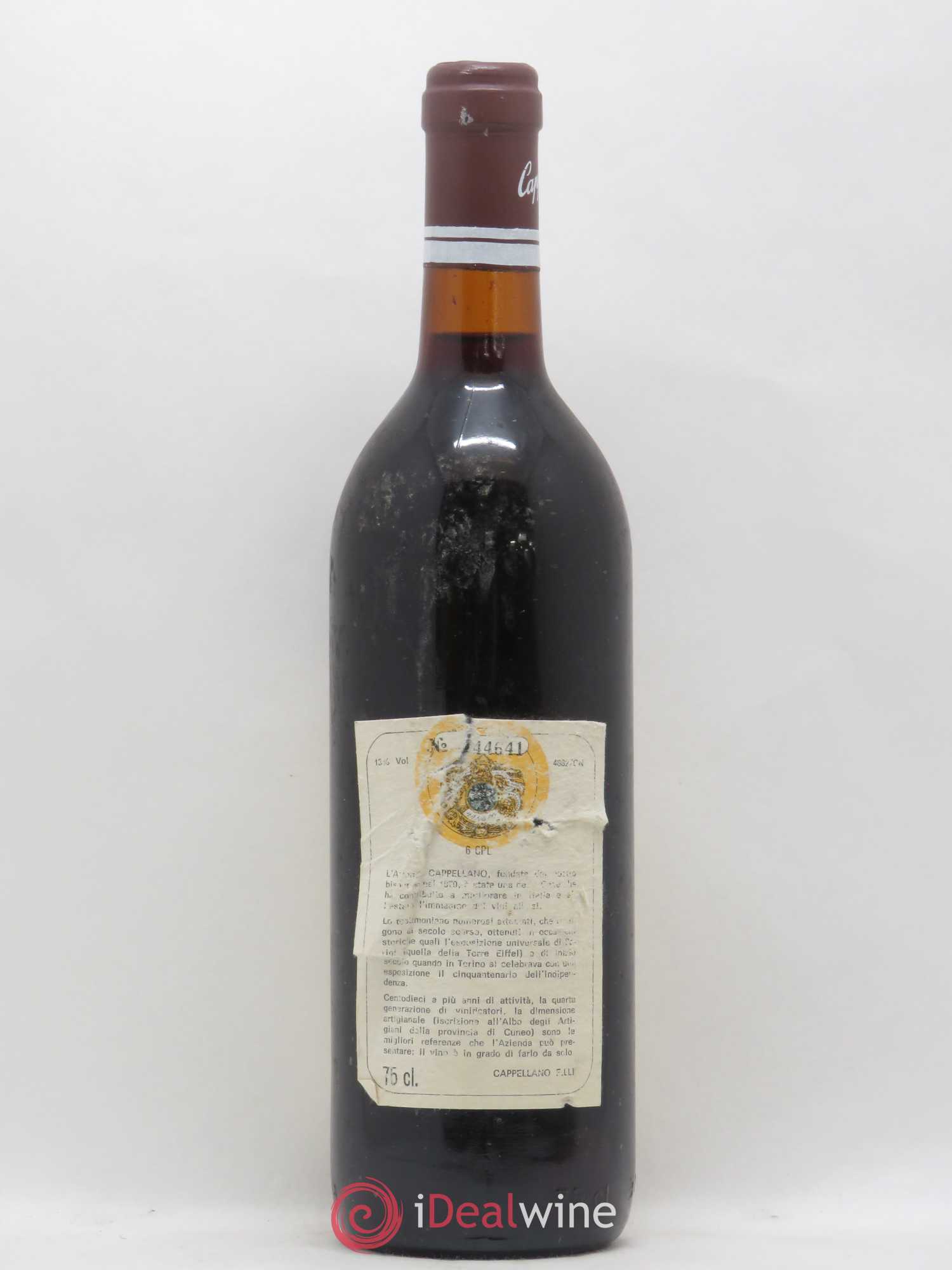Barolo DOCG Cappellano 1979 - Lot de 1 bouteille - 1