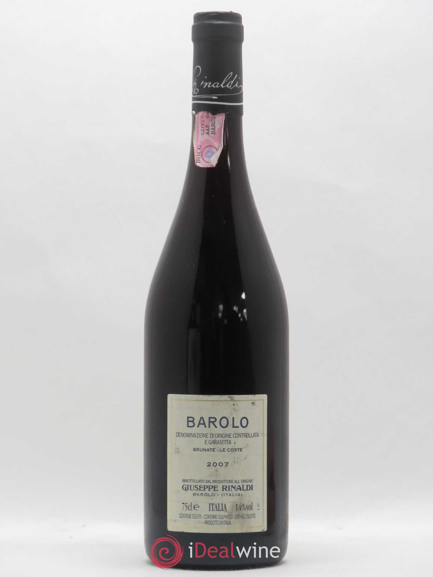 Barolo DOCG Brunate Le Coste Giuseppe Rinaldi 2007 - Lotto di 1 bottiglia - 1