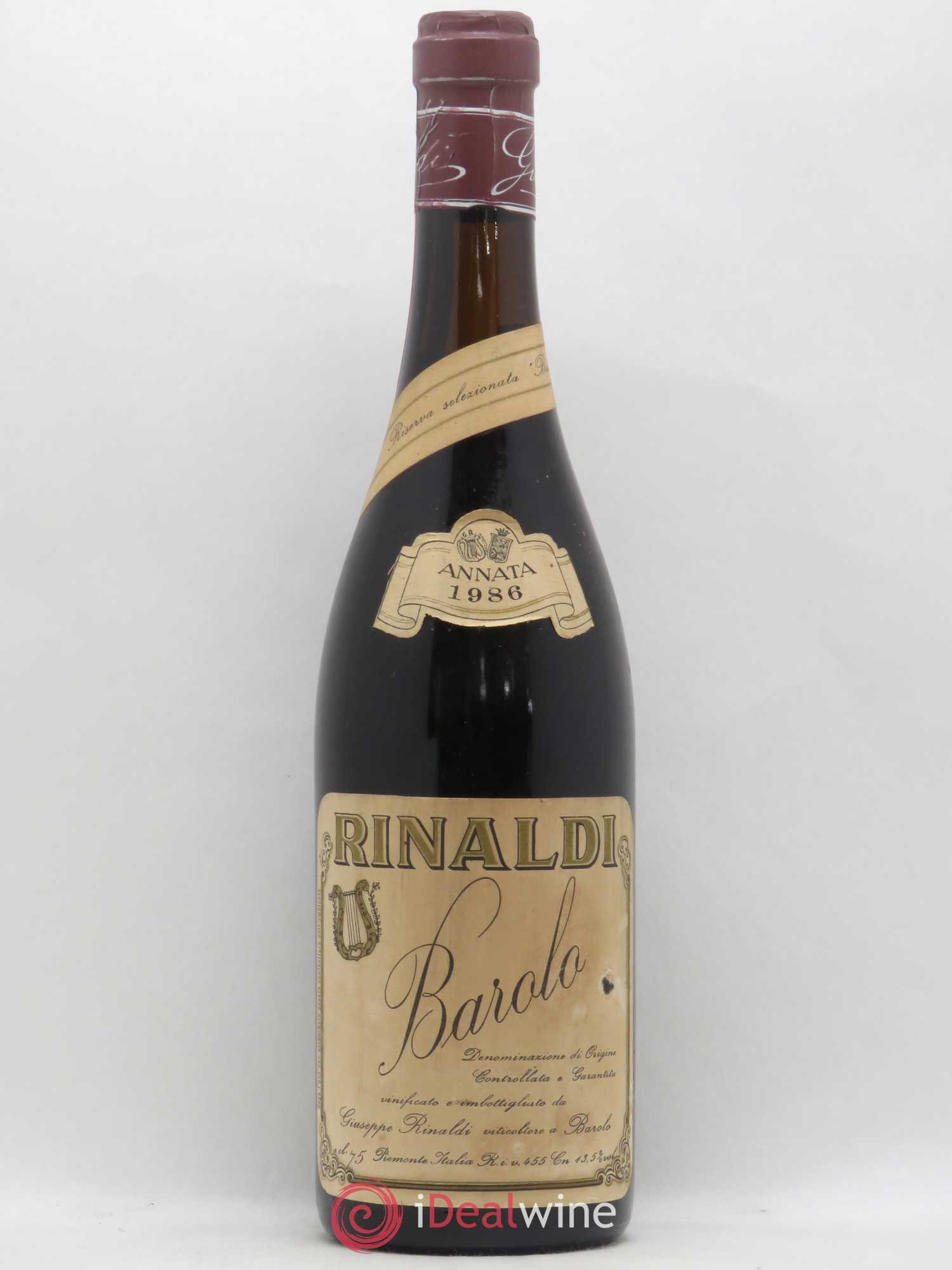 Barolo Riserva Selezionata Giuseppe Rinaldi 1986 - Posten von 1 Flasche - 0