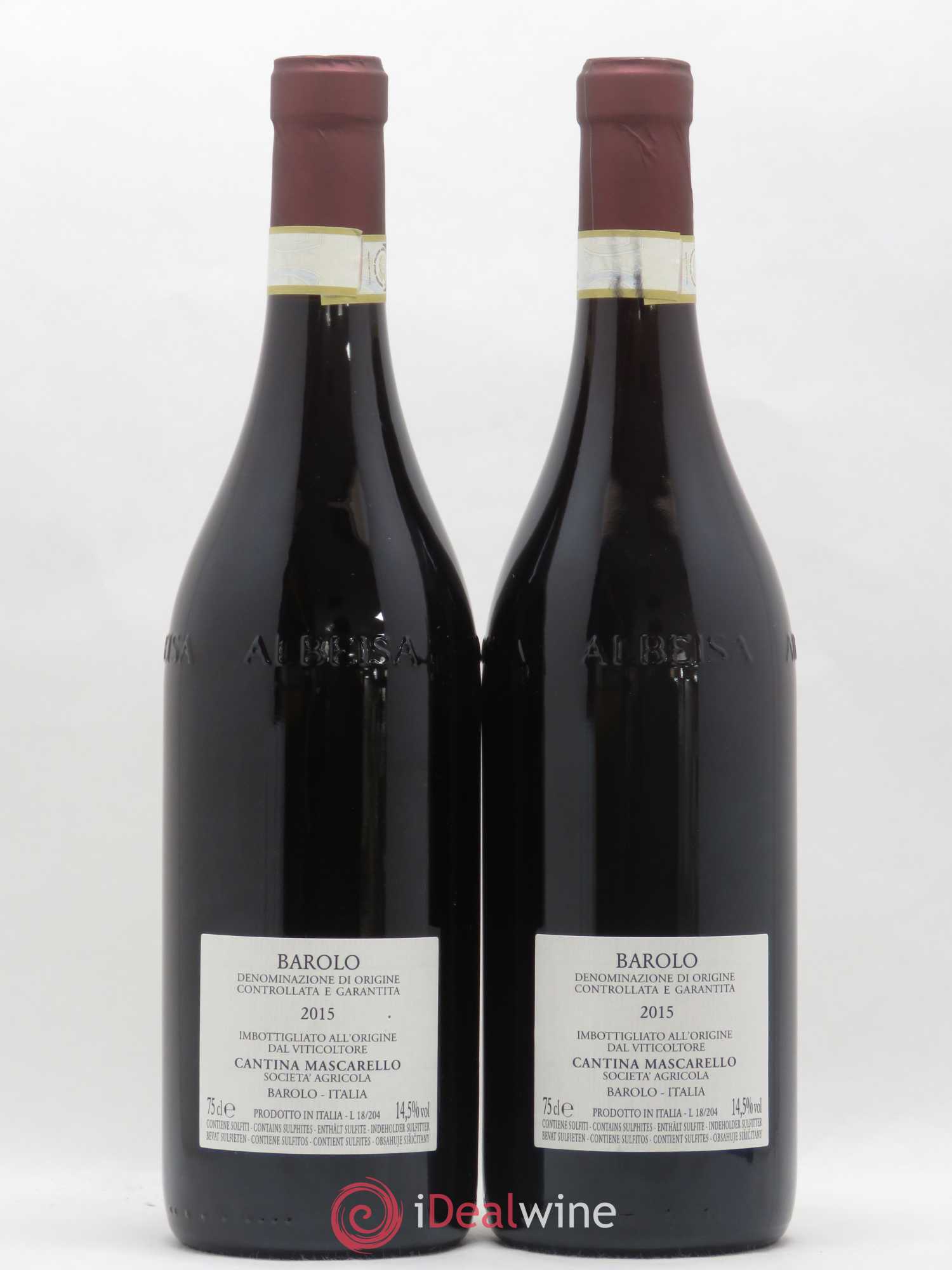 Barolo DOCG Bartolo Mascarello 2015 - Lot de 2 bouteilles - 1