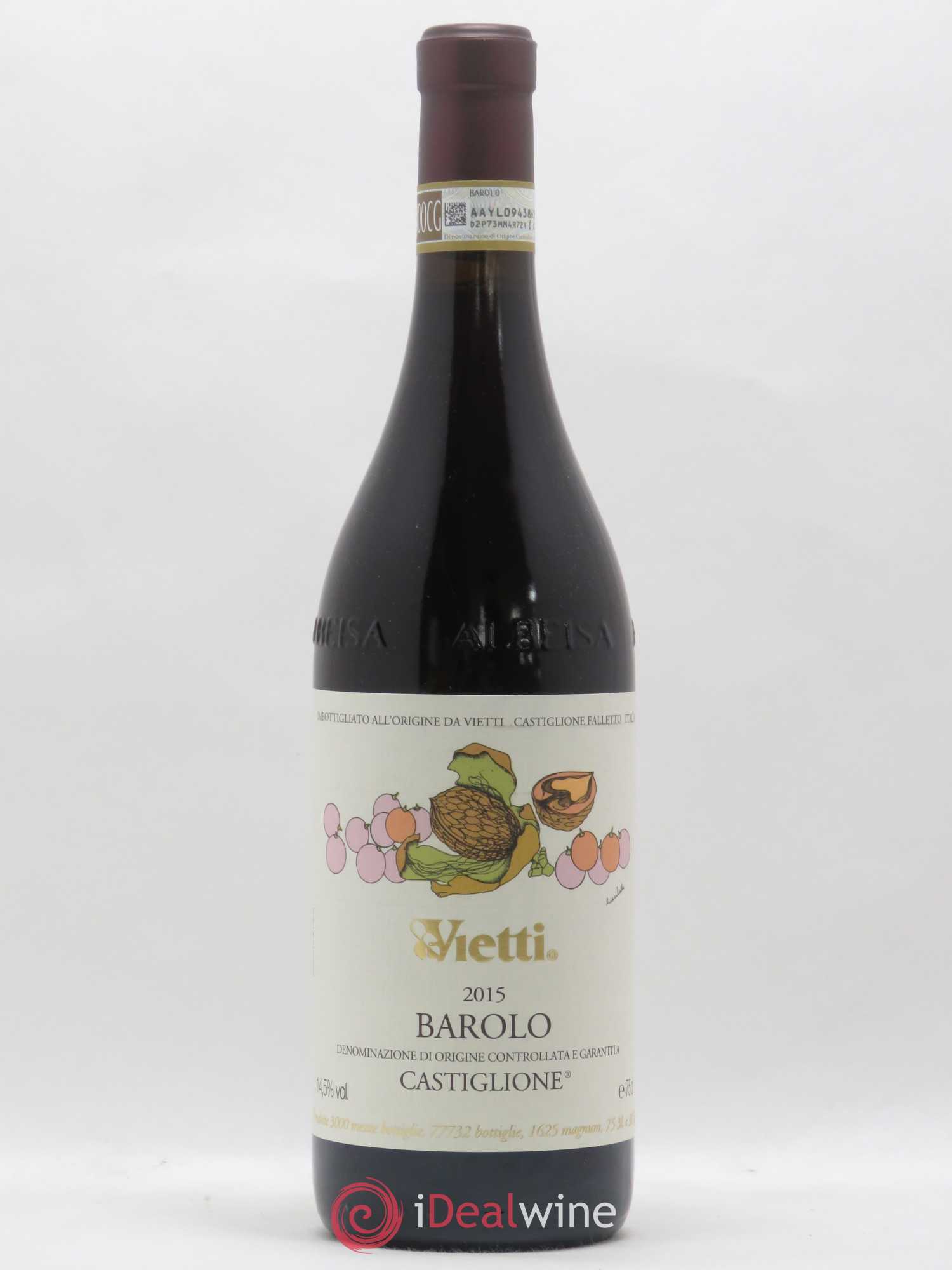 Barolo DOCG Castiglione Vietti 2015 - Lot de 1 bouteille - 0