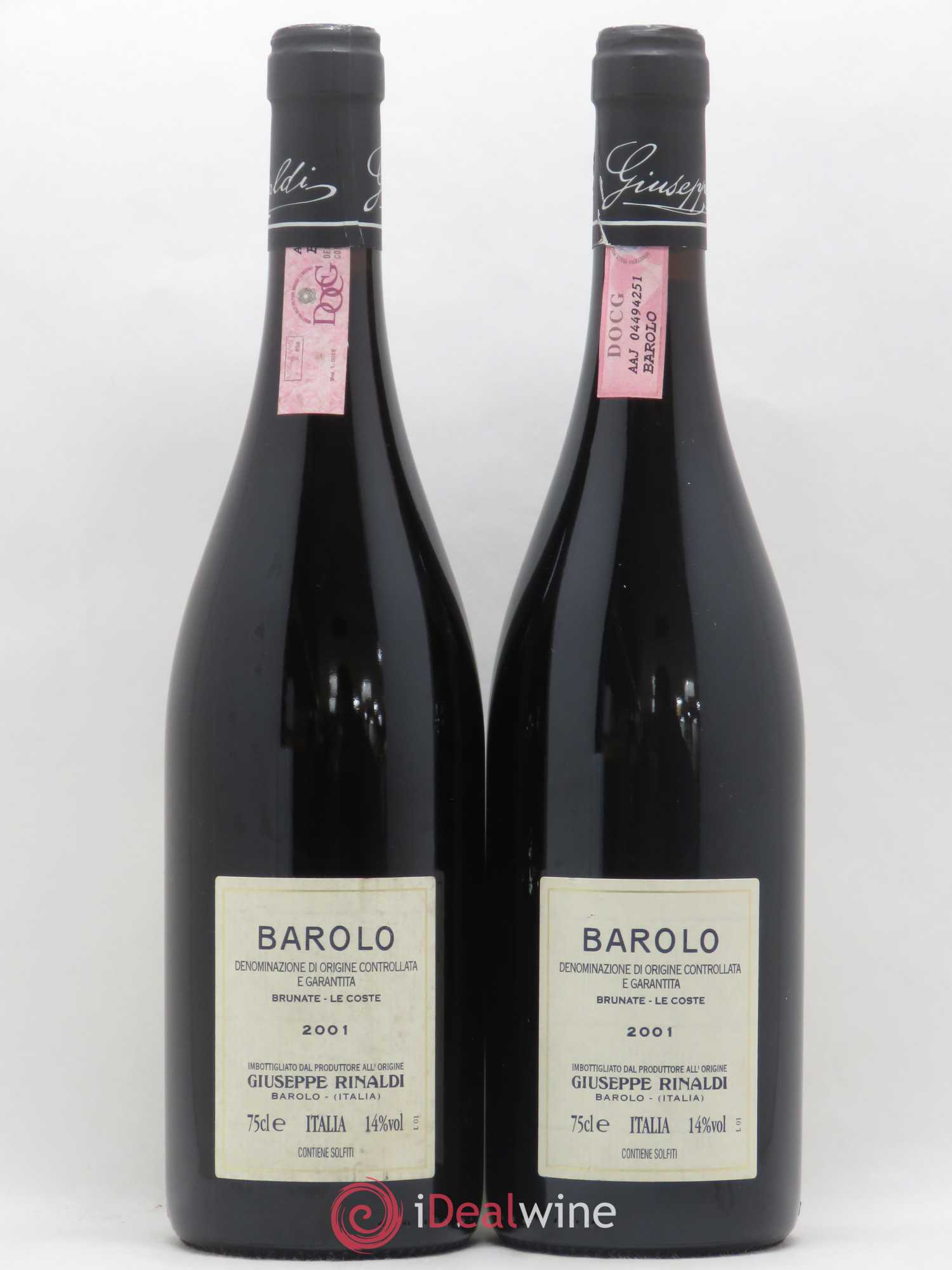 Barolo DOCG Brunate Le Coste Giuseppe Rinaldi 2001 - Lotto di 2 bottiglie - 1