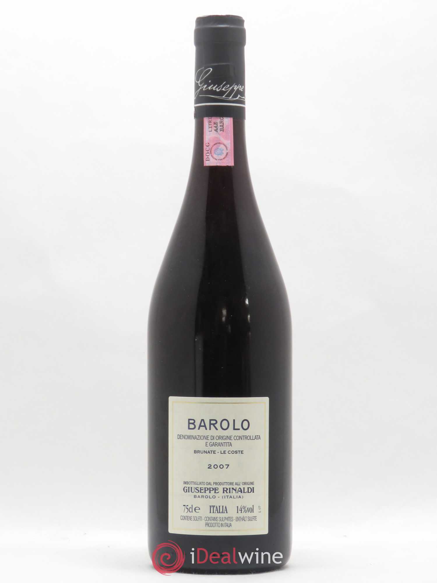 Barolo DOCG Brunate Le Coste Giuseppe Rinaldi 2007 - Lot de 1 bouteille - 1