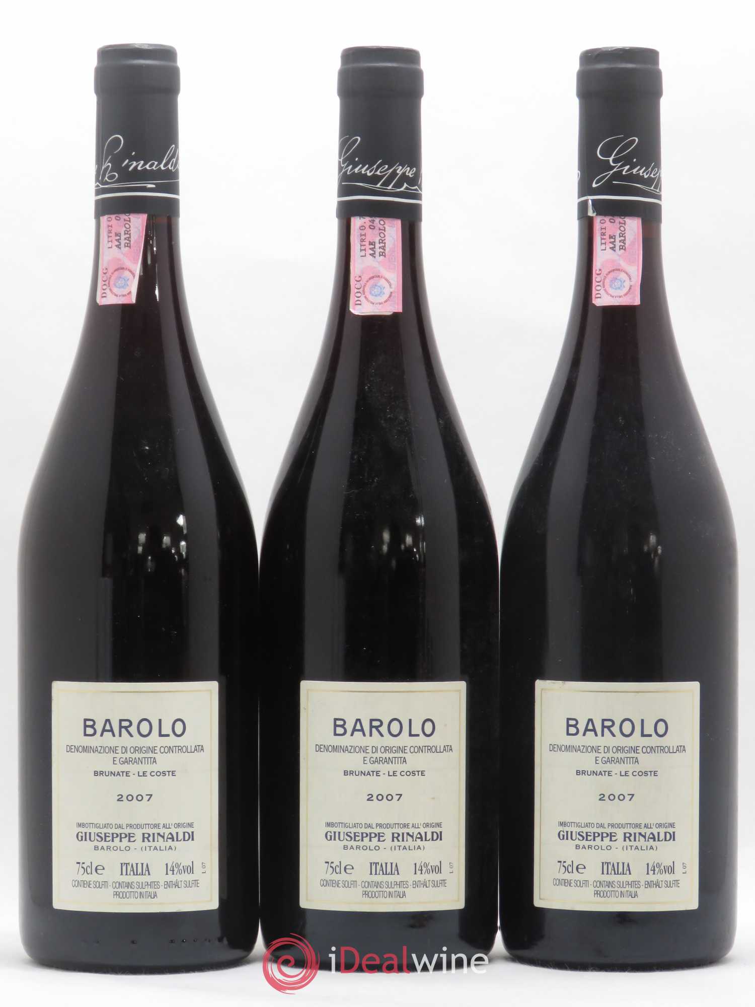Barolo DOCG Brunate Le Coste Giuseppe Rinaldi 2007 - Posten von 3 Flaschen - 1