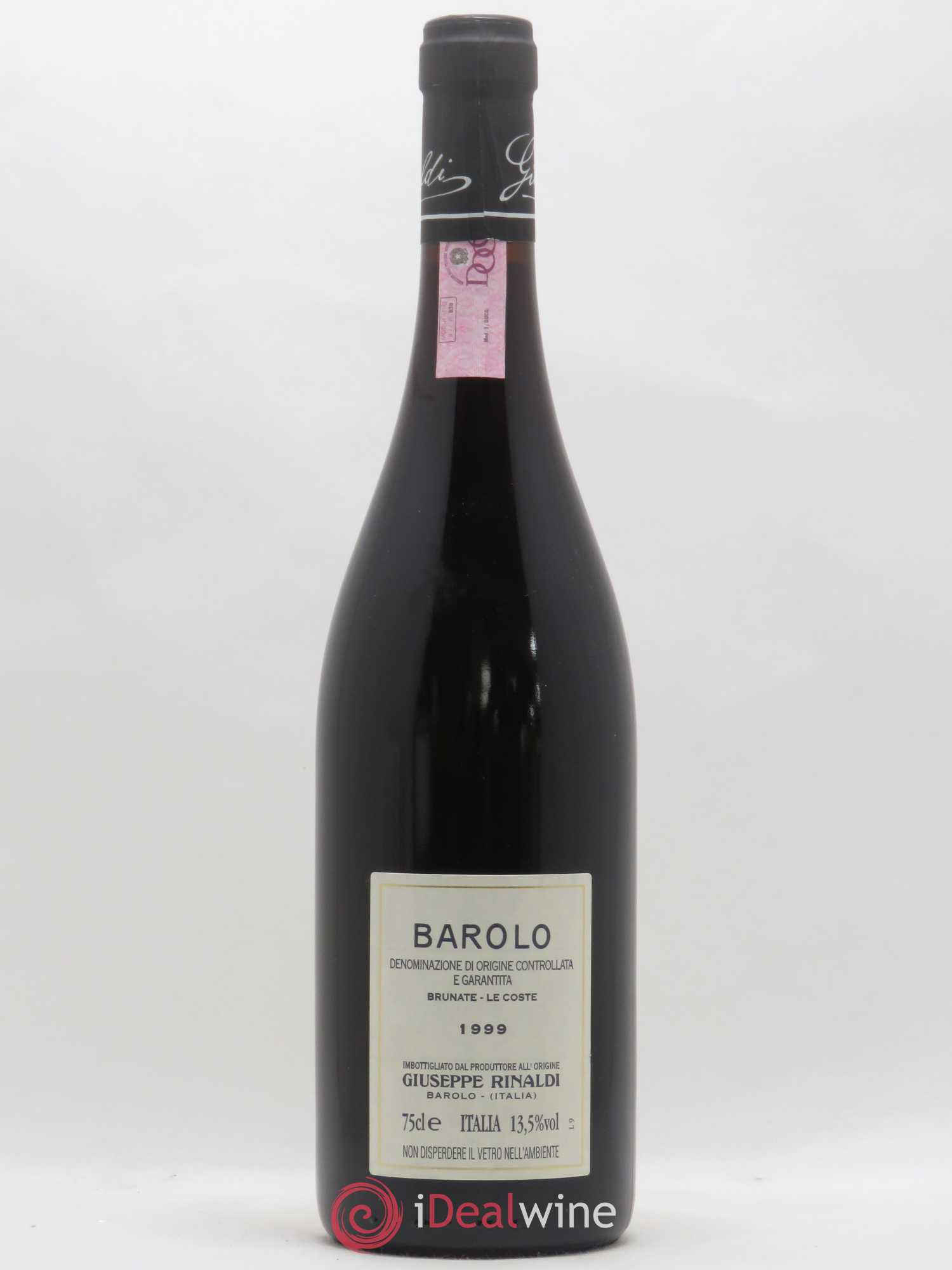 Barolo DOCG Brunate Le Coste Giuseppe Rinaldi 1999 - Lot de 1 bouteille - 1