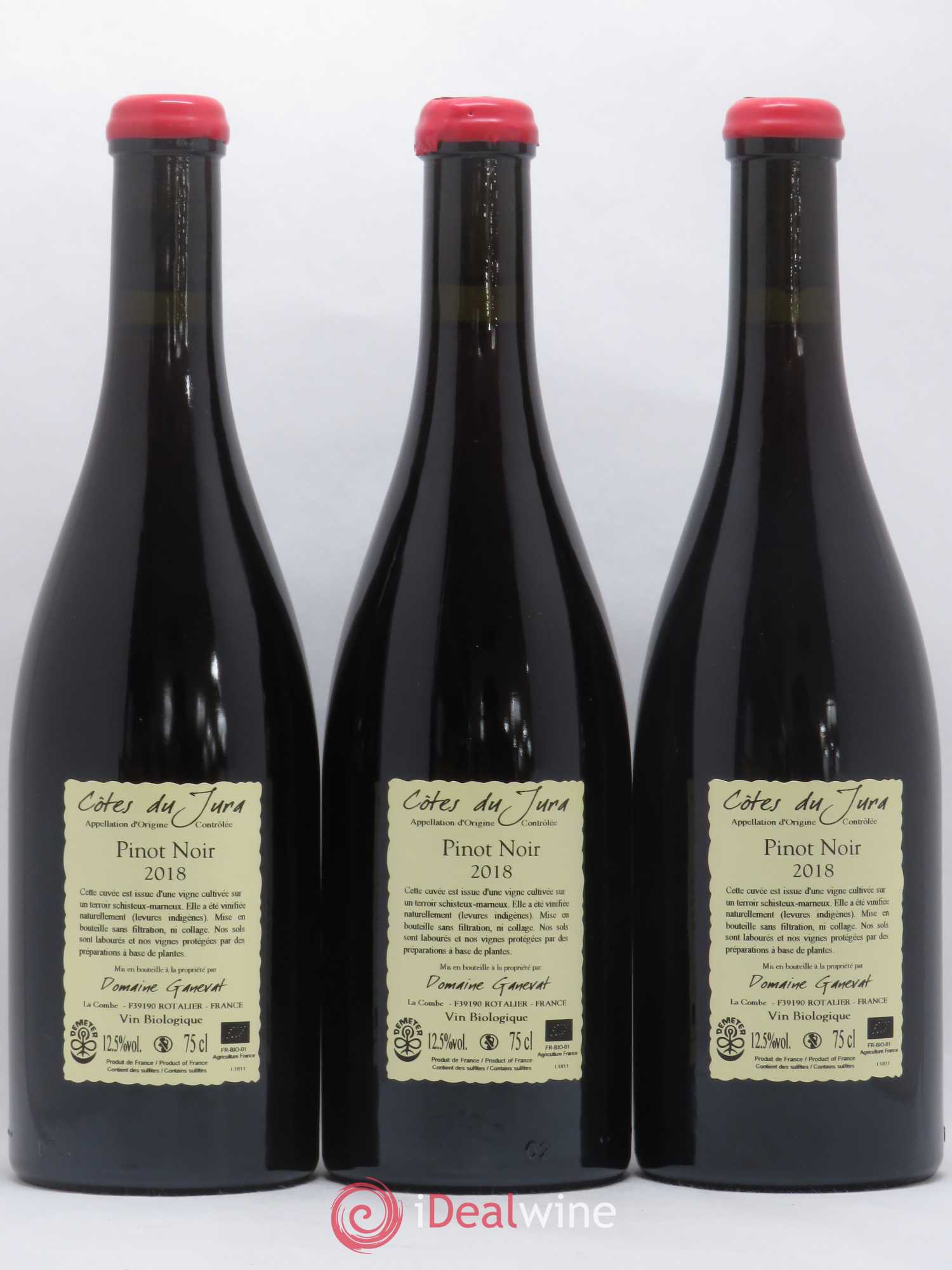 Côtes du Jura Pinot Noir En Billat Jean-François Ganevat (Domaine) 2018 - Lot de 3 bouteilles - 1