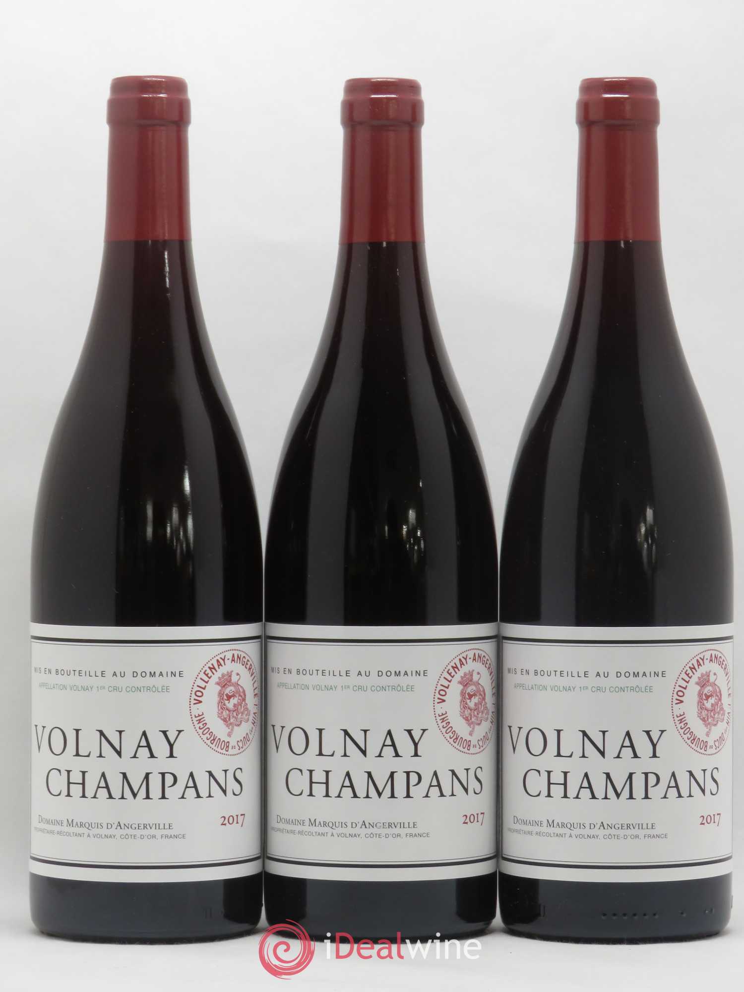 Volnay 1er Cru Champans Marquis d'Angerville (Domaine) 2017 - Lot de 3 bouteilles - 0