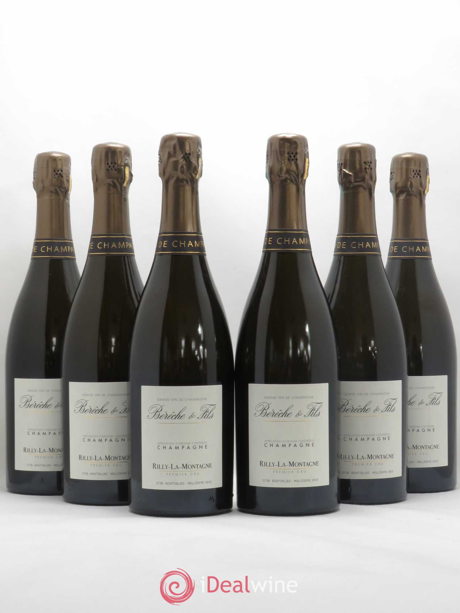 Rilly-La-Montagne 1er Cru Extra-Brut Bérêche et Fils Extra Brut 2015 - Lot of 6 bottles - 0