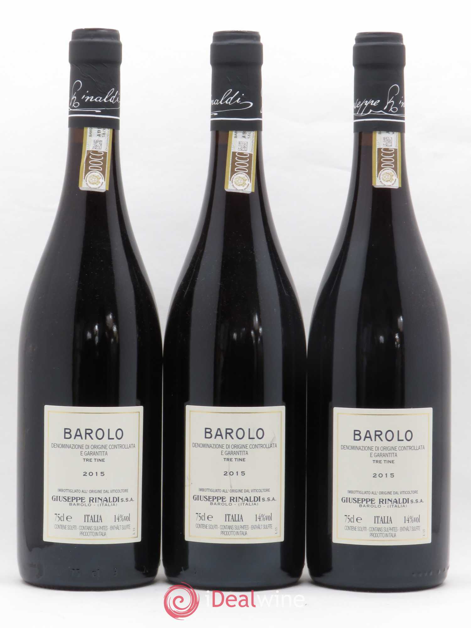 Barolo DOCG Tre Tine Giuseppe Rinaldi 2015 - Posten von 12 Flaschen - 4