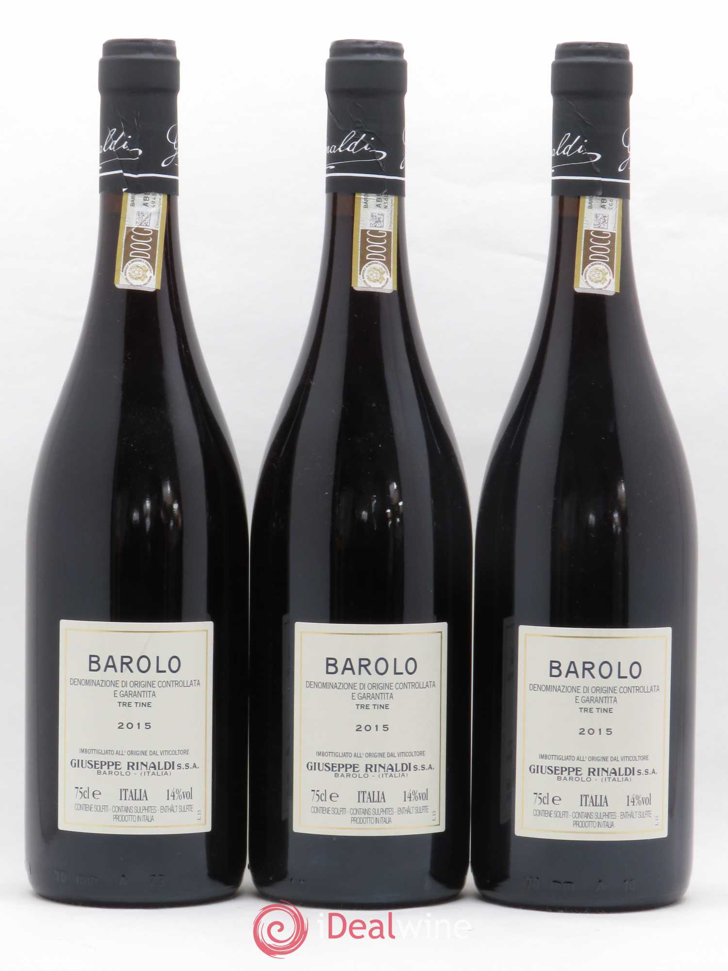 Barolo DOCG Tre Tine Giuseppe Rinaldi 2015 - Posten von 12 Flaschen - 6
