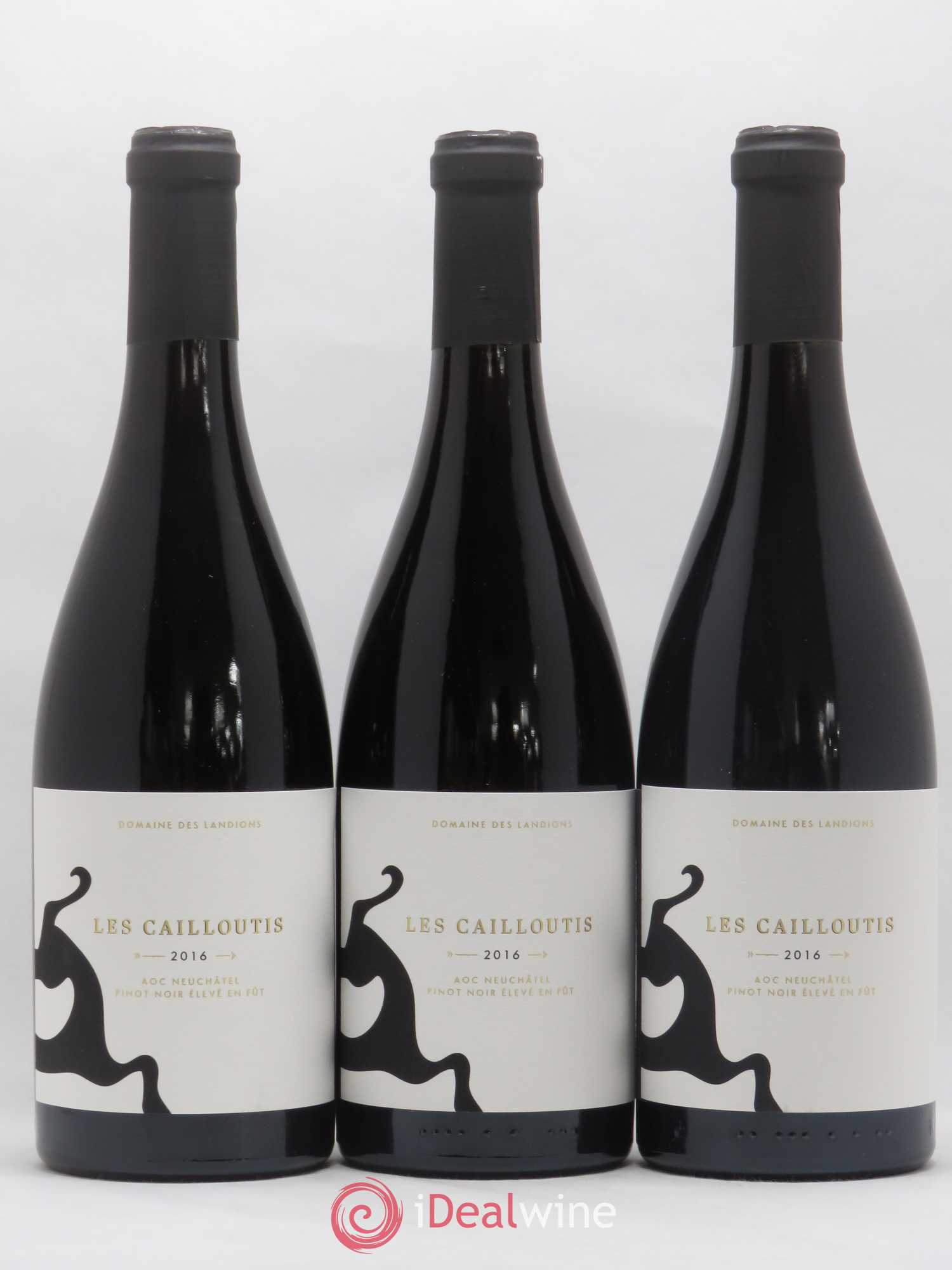 Neuchâtel Cortaillod Les Cailloutis Landions (Domaine des) 2016 - Lotto di 12 bottiglie - 1