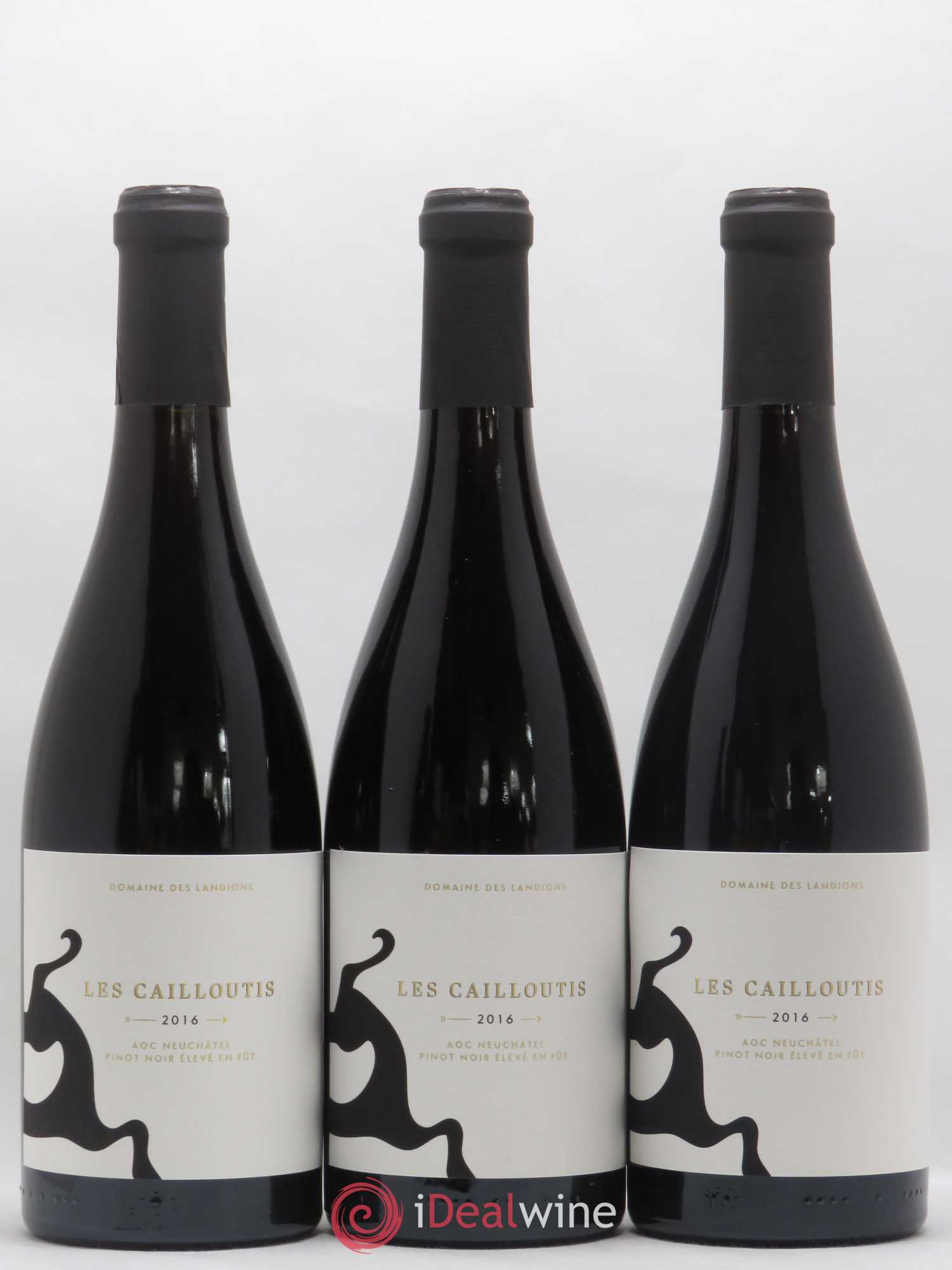 Neuchâtel Cortaillod Les Cailloutis Landions (Domaine des) 2016 - Posten von 12 Flaschen - 1