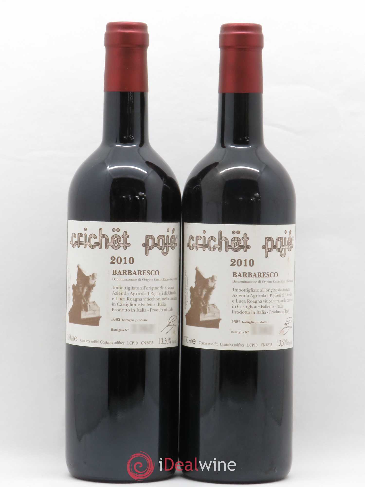 Barbaresco DOCG Crichet Pajé Roagna 2010 - Lot de 2 bouteilles - 0
