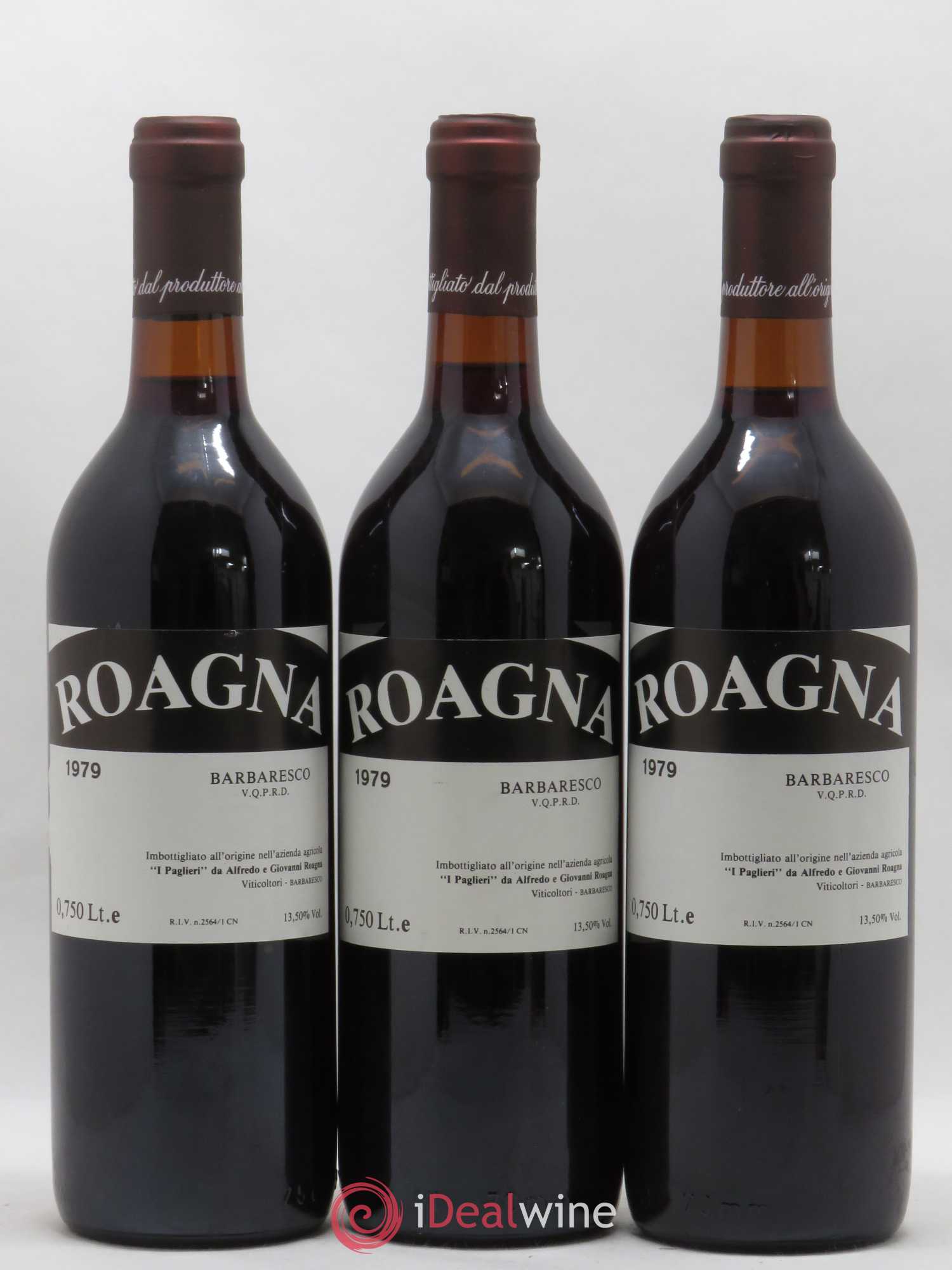 Barbaresco DOCG Roagna 1979 - Lot de 3 bouteilles - 0