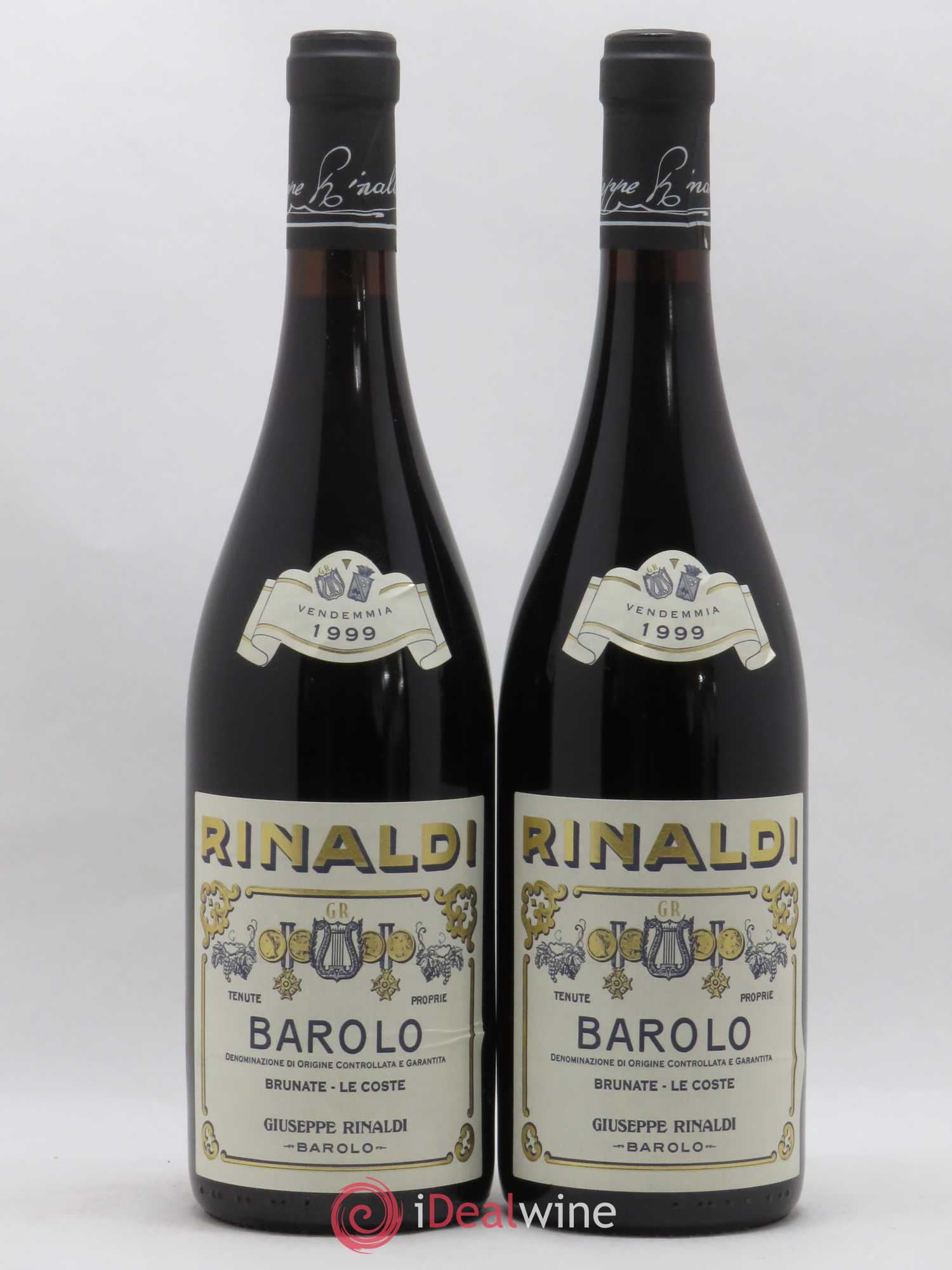 Barolo DOCG Brunate Le Coste Giuseppe Rinaldi 1999 - Lot de 2 bouteilles - 0