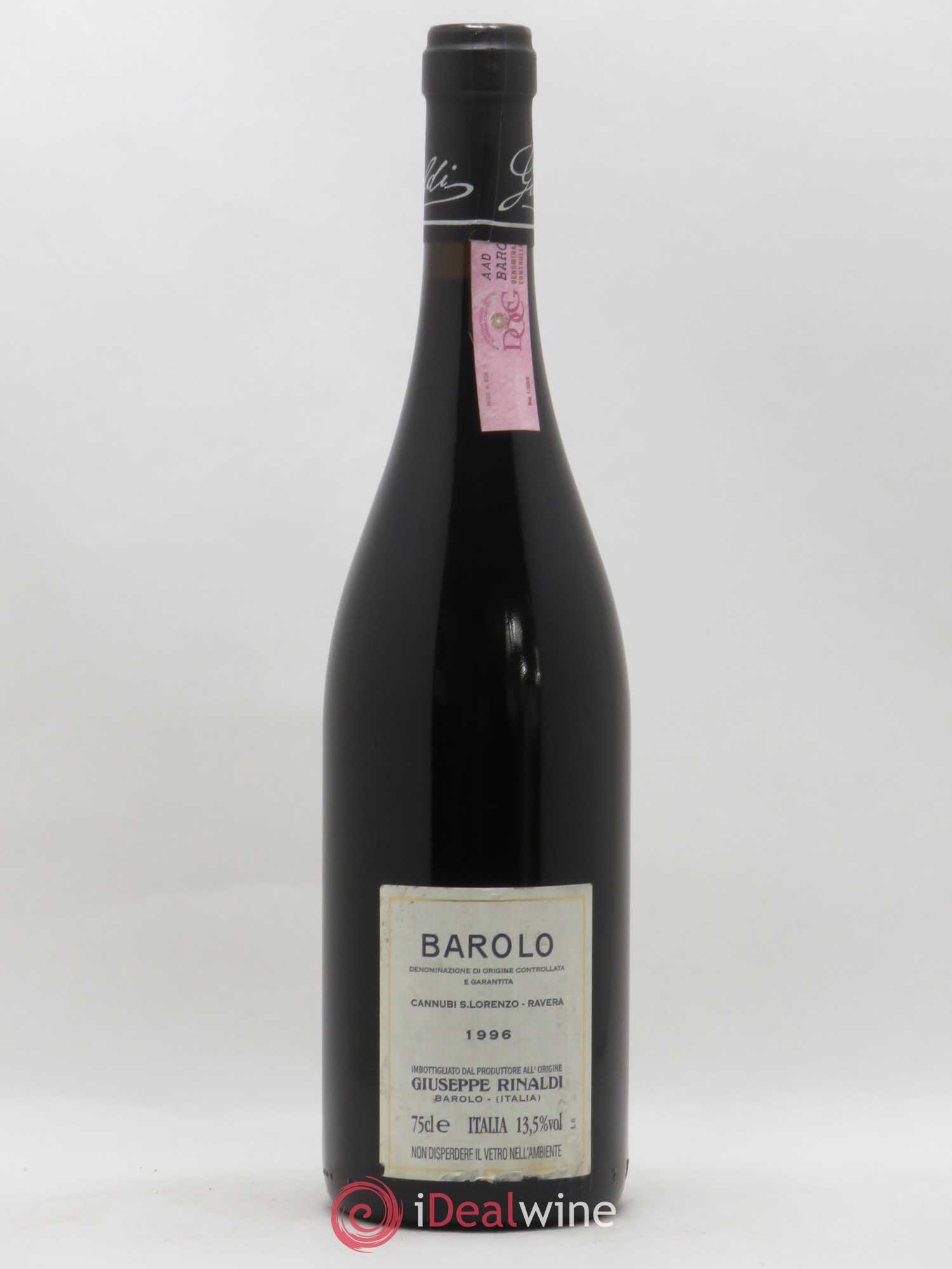 Barolo DOCG Cannubi San Lorenzo Ravera Giuseppe Rinaldi 1996 - Lot de 1 bouteille - 1
