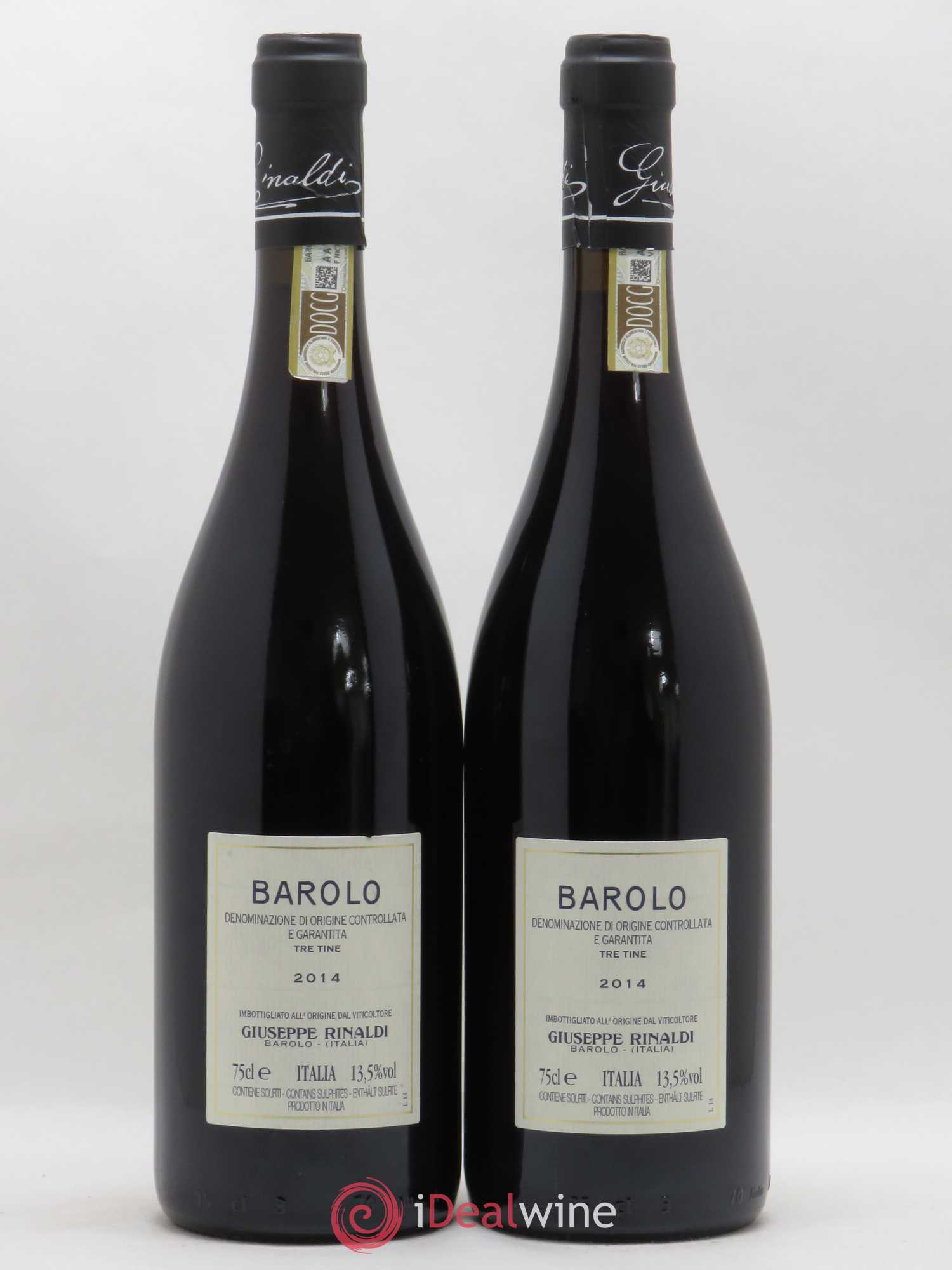 Barolo DOCG Tre Tine Giuseppe Rinaldi 2014 - Posten von 2 Flaschen - 1