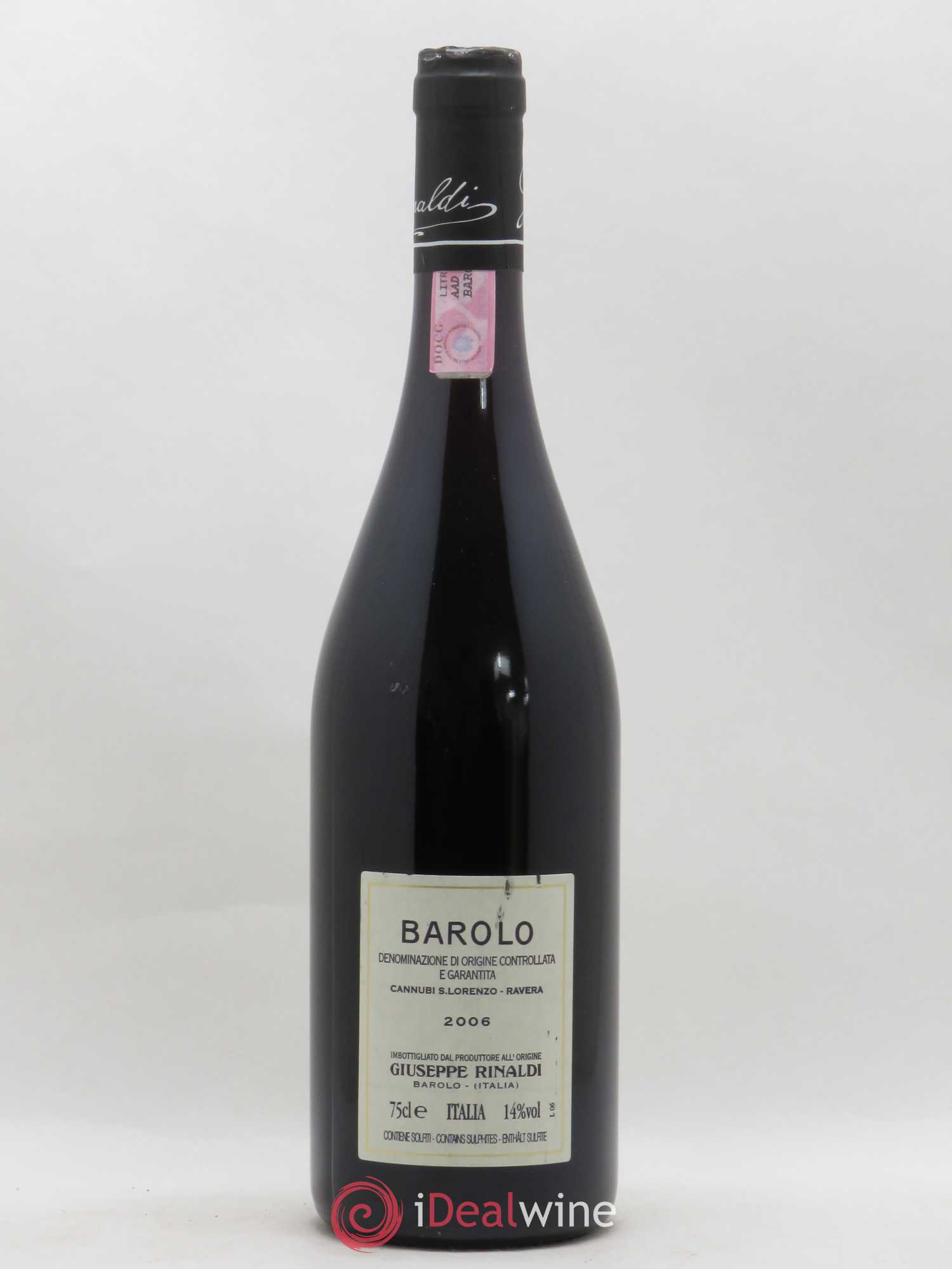 Barolo DOCG Cannubi San Lorenzo Ravera Giuseppe Rinaldi 2006 - Lot de 1 bouteille - 1