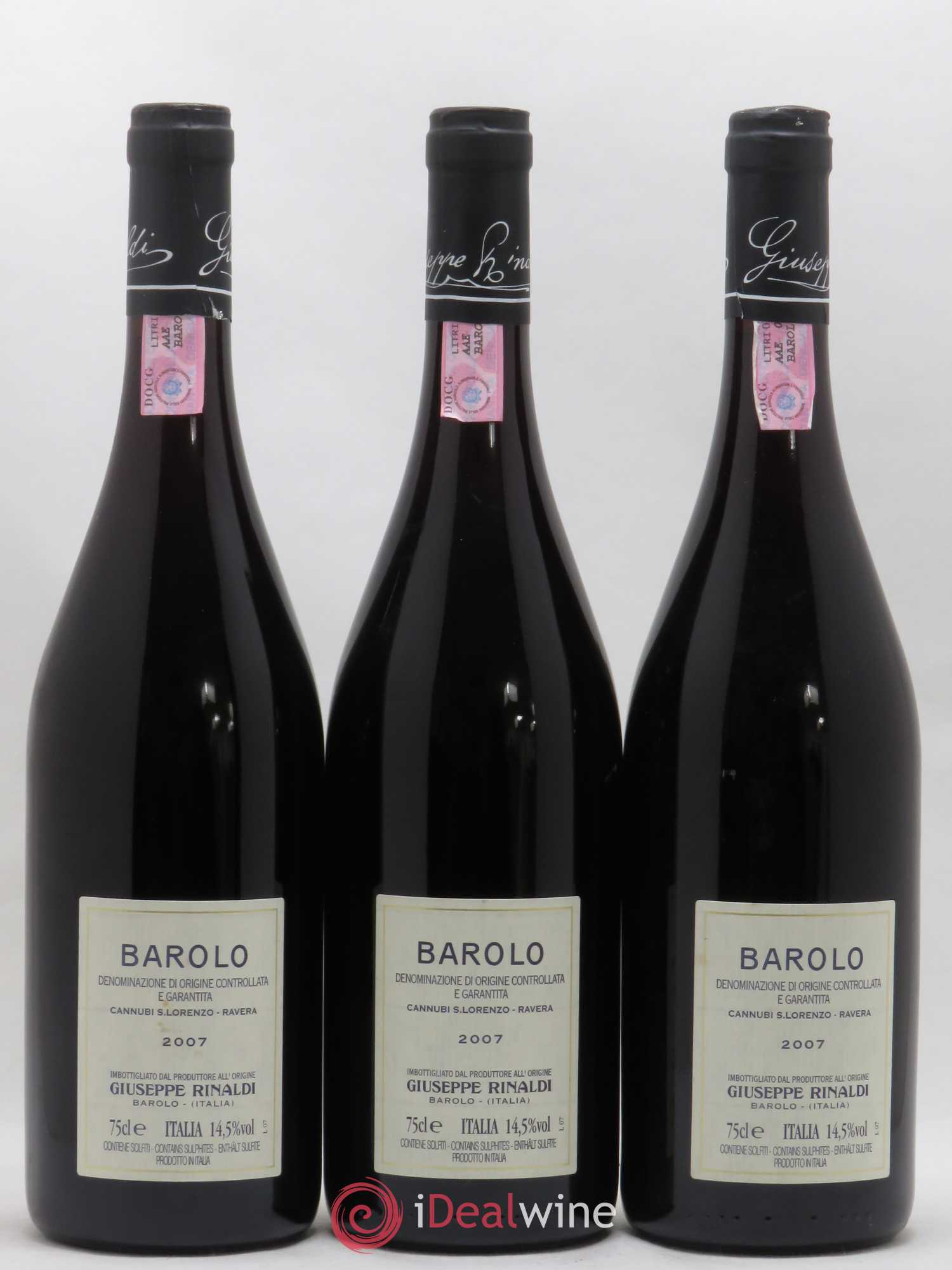 Barolo DOCG Cannubi San Lorenzo Ravera Giuseppe Rinaldi 2007 - Lot of 6 bottles - 4