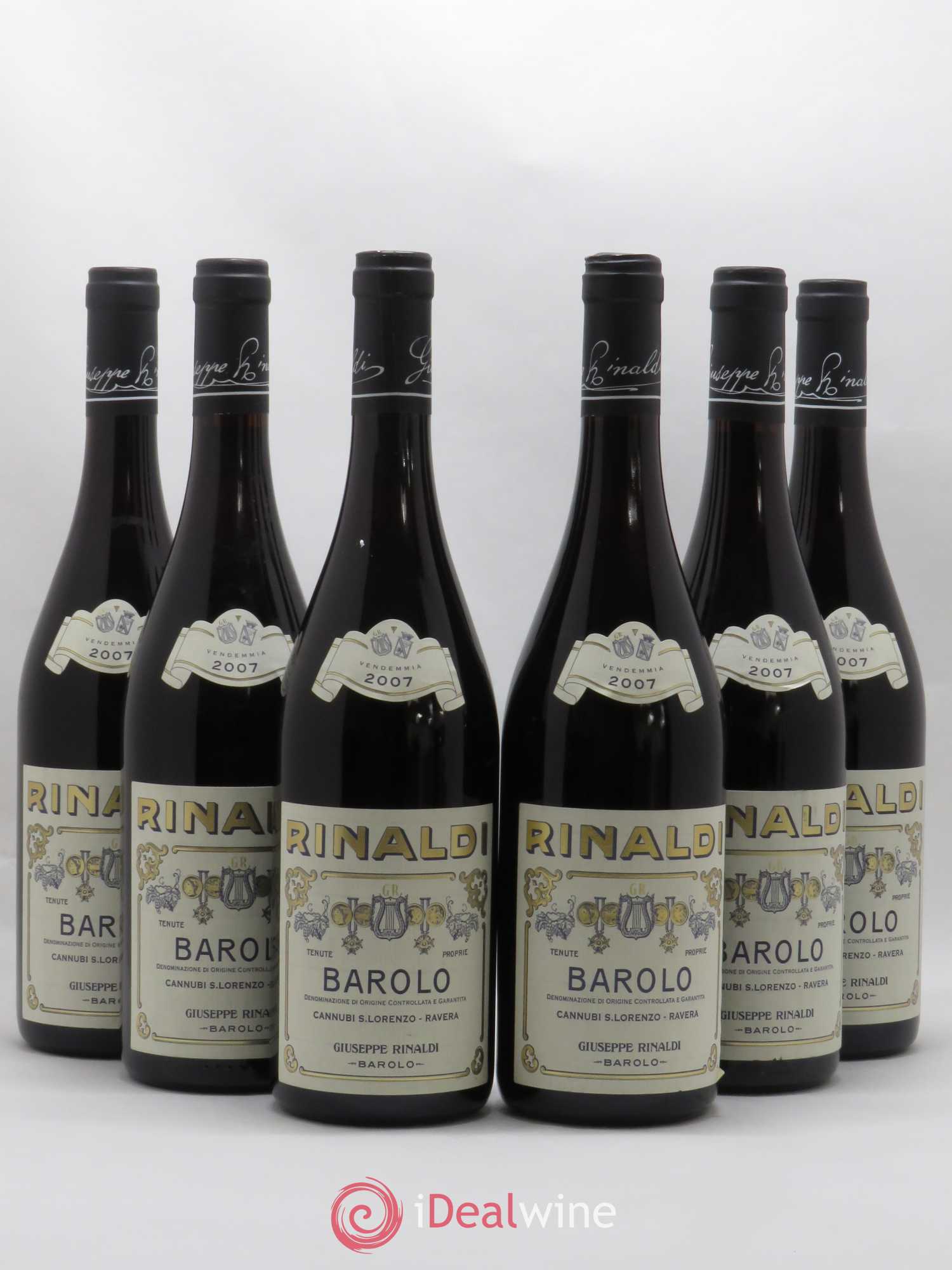 Barolo DOCG Cannubi San Lorenzo Ravera Giuseppe Rinaldi 2007 - Lot of 6 bottles - 0