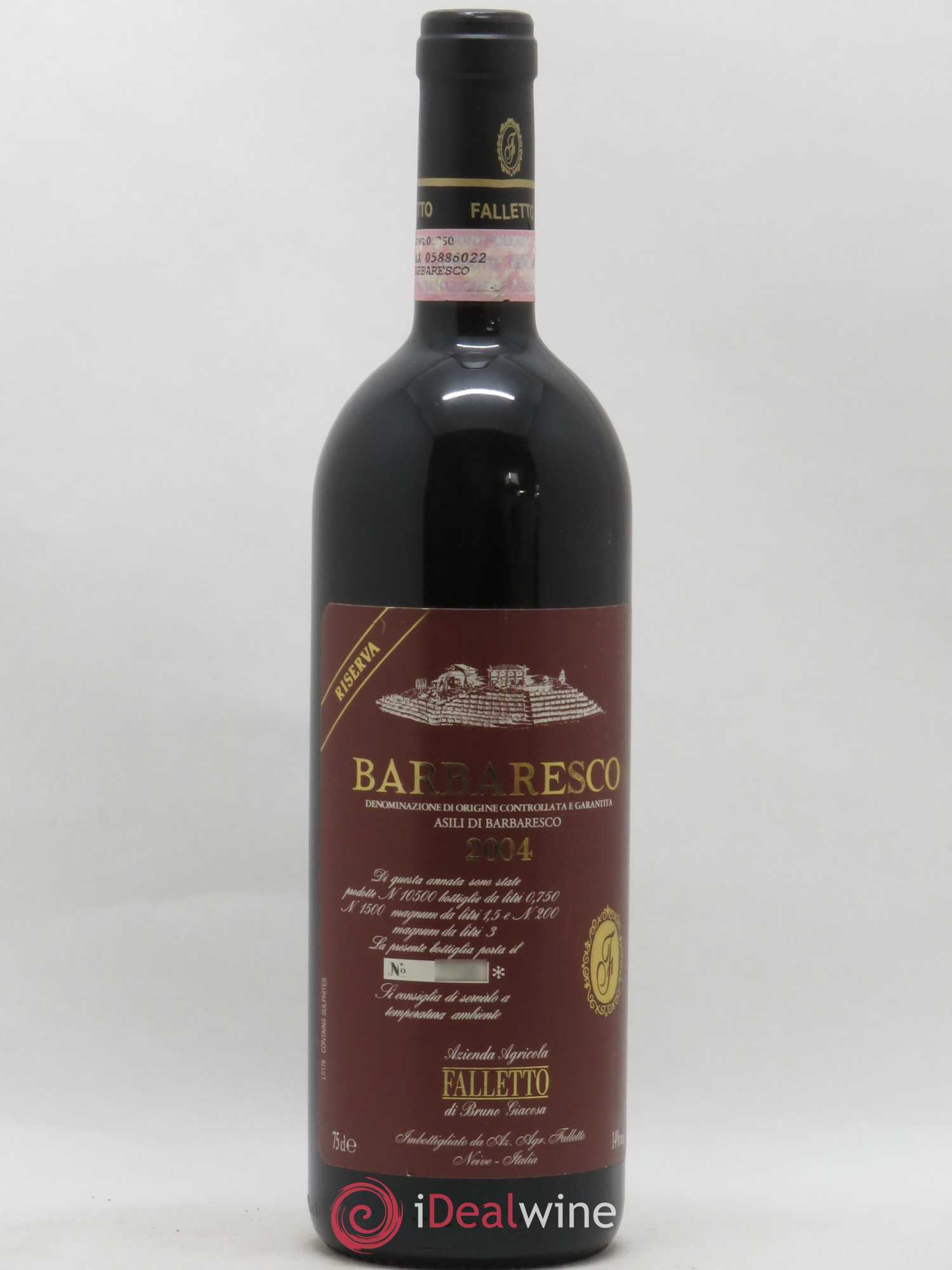 Barbaresco DOCG Asili Riserva Falletto - Bruno Giacosa 2004 - Lot de 1 bouteille - 0