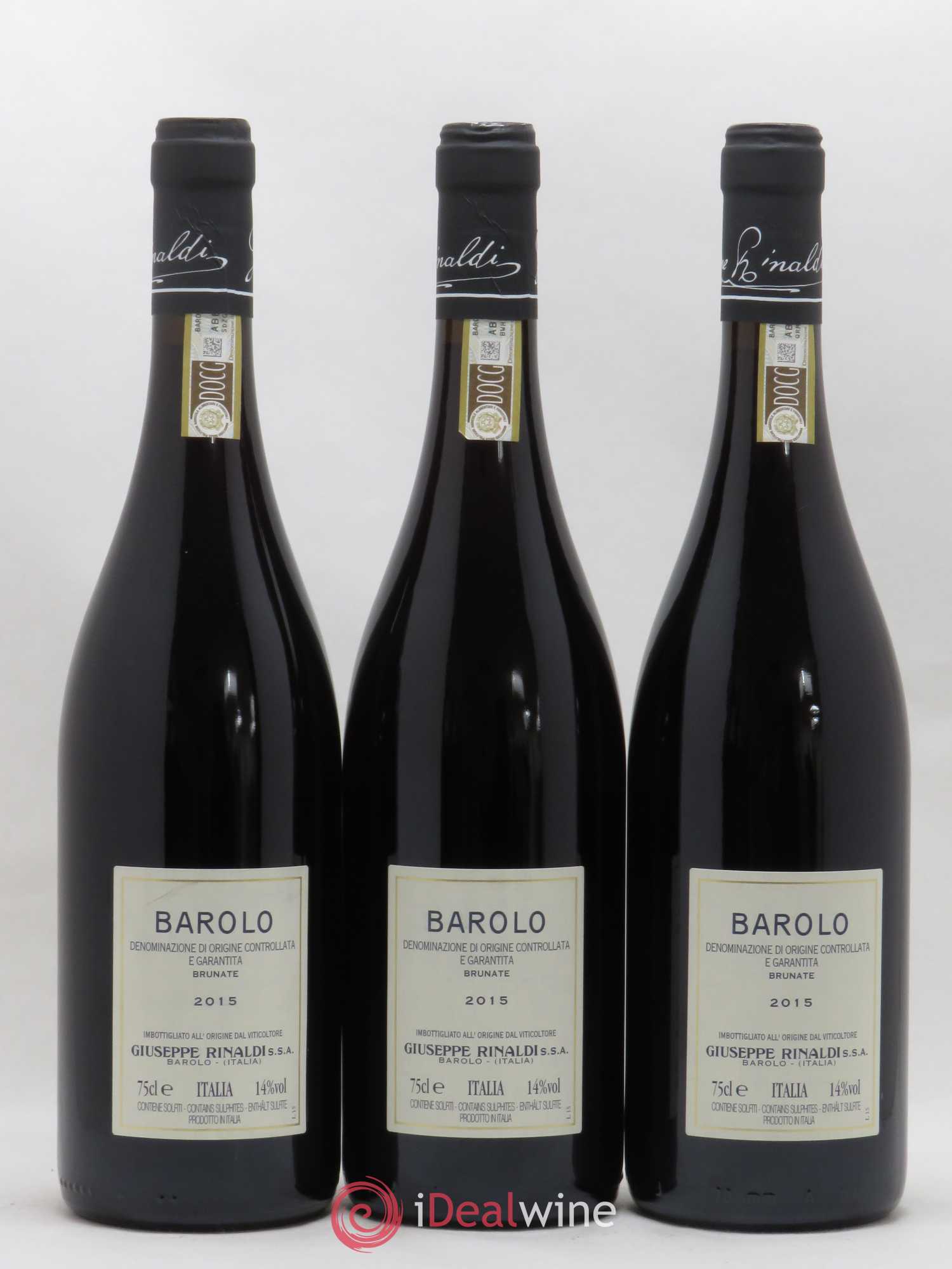 Barolo DOCG Brunate Giuseppe Rinaldi 2015 - Lot of 3 bottles - 1