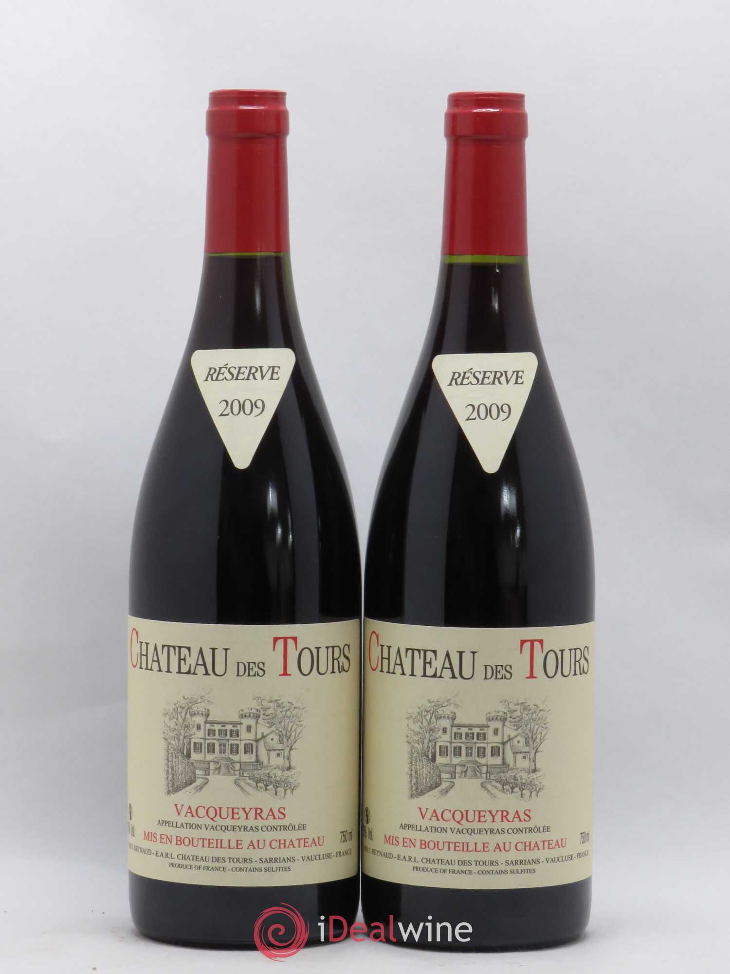 Vacqueyras Château des Tours Emmanuel Reynaud 2009 - Lot de 2 bouteilles - 0