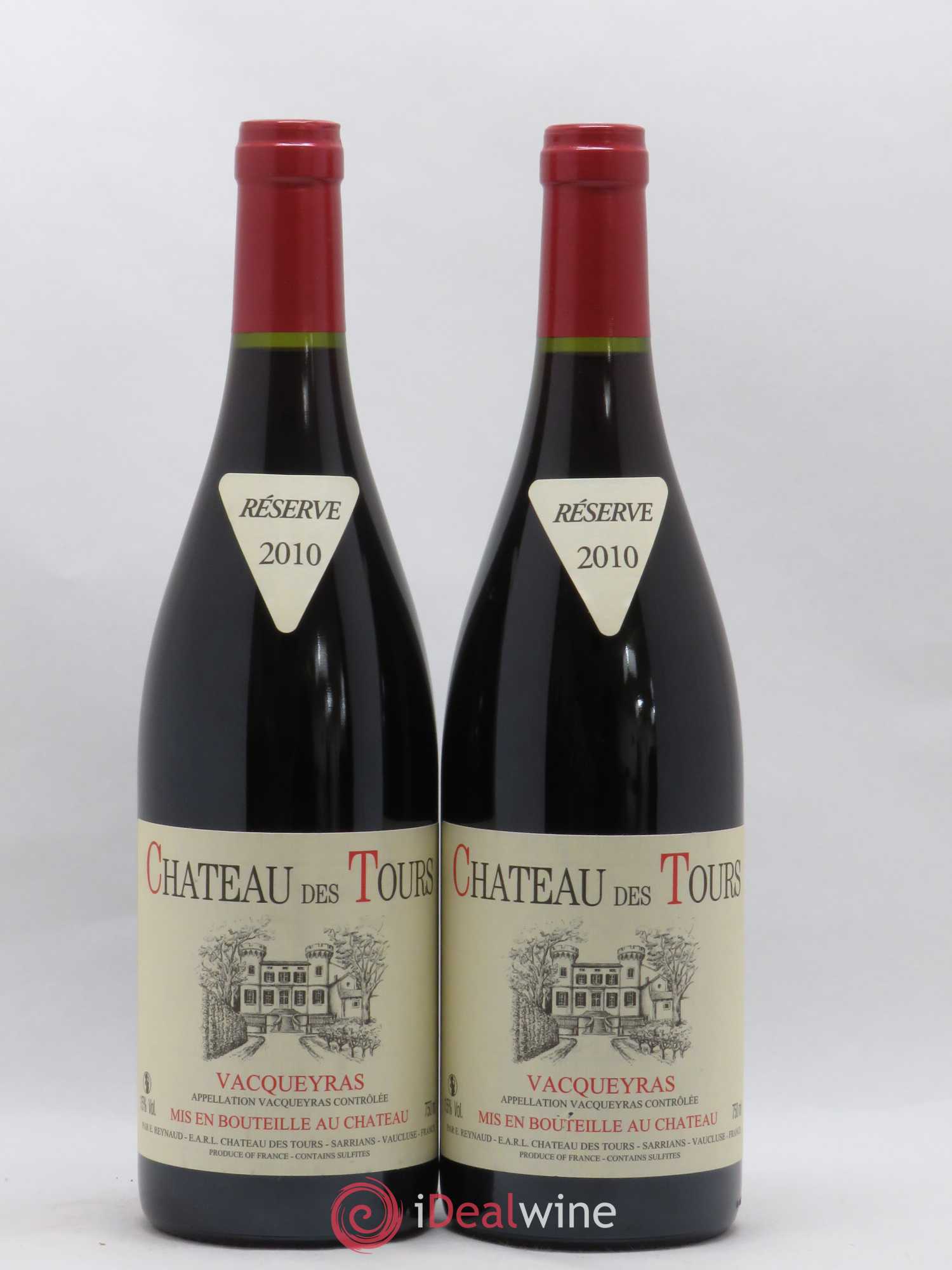 Vacqueyras Château des Tours Emmanuel Reynaud 2010 - Lot de 2 bouteilles - 0