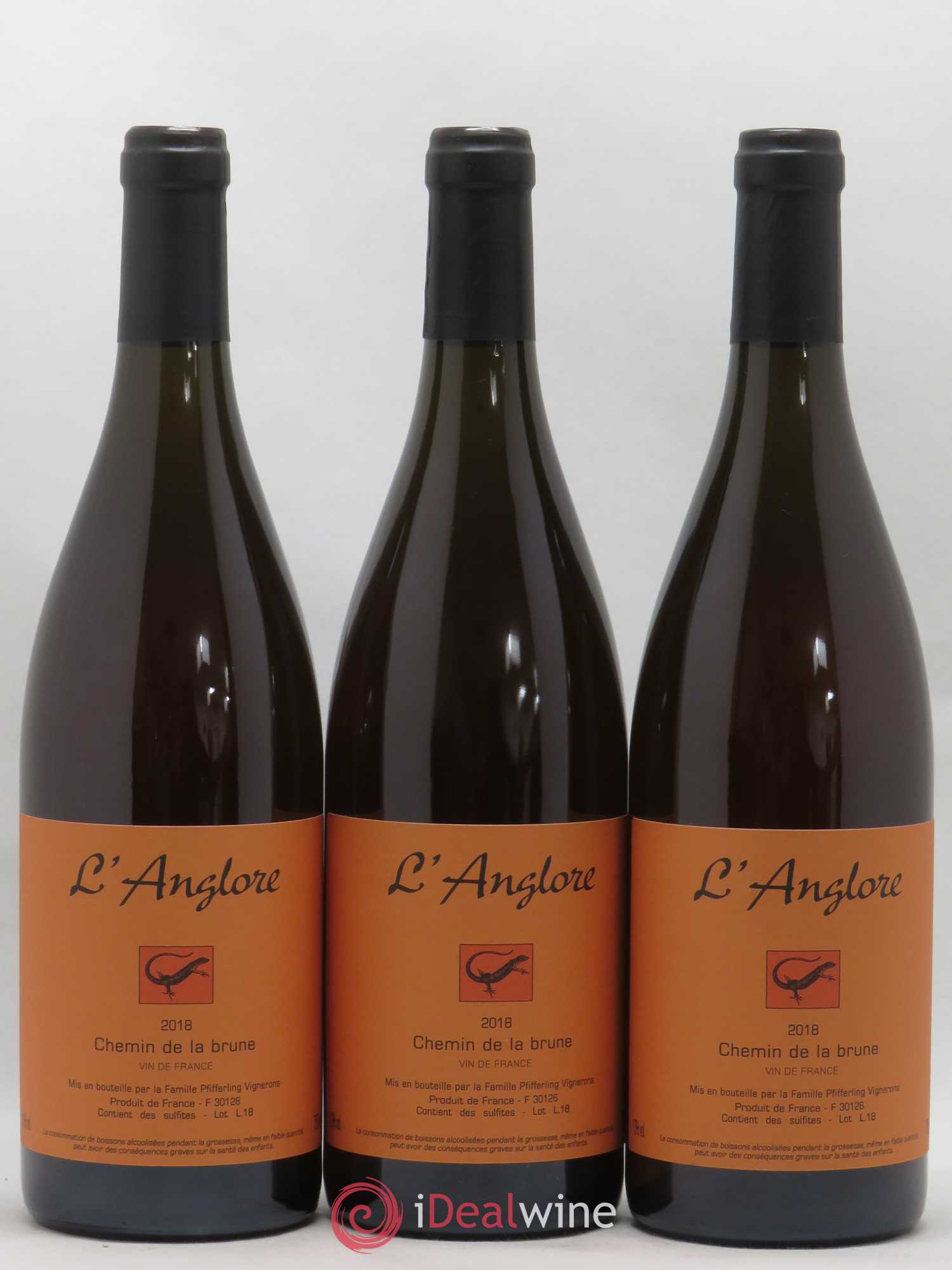 Vin de France Chemin de la brune L'Anglore 2018 - Lot de 3 bouteilles - 0