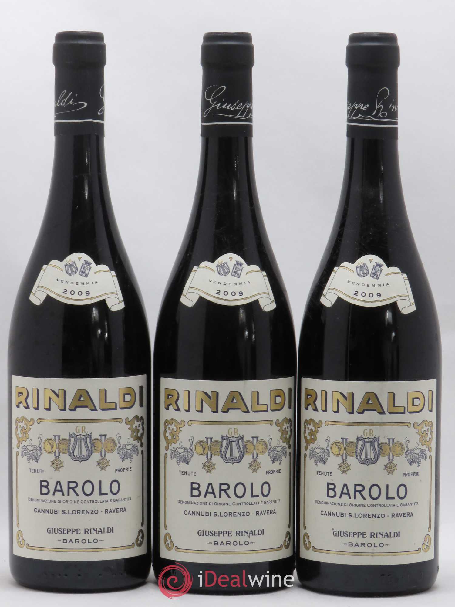Barolo DOCG Cannubi San Lorenzo Ravera Giuseppe Rinaldi 2009 - Lot de 3 bouteilles - 0