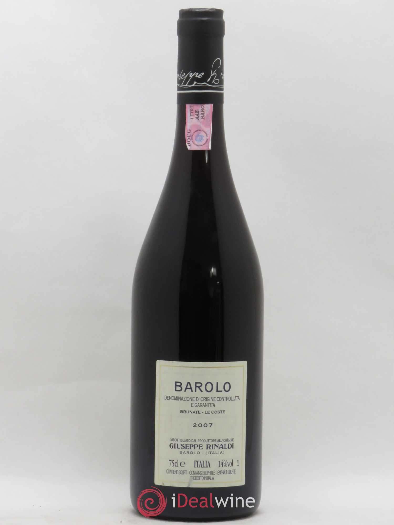 Barolo DOCG Brunate Le Coste Giuseppe Rinaldi 2007 - Lot de 1 bouteille - 1