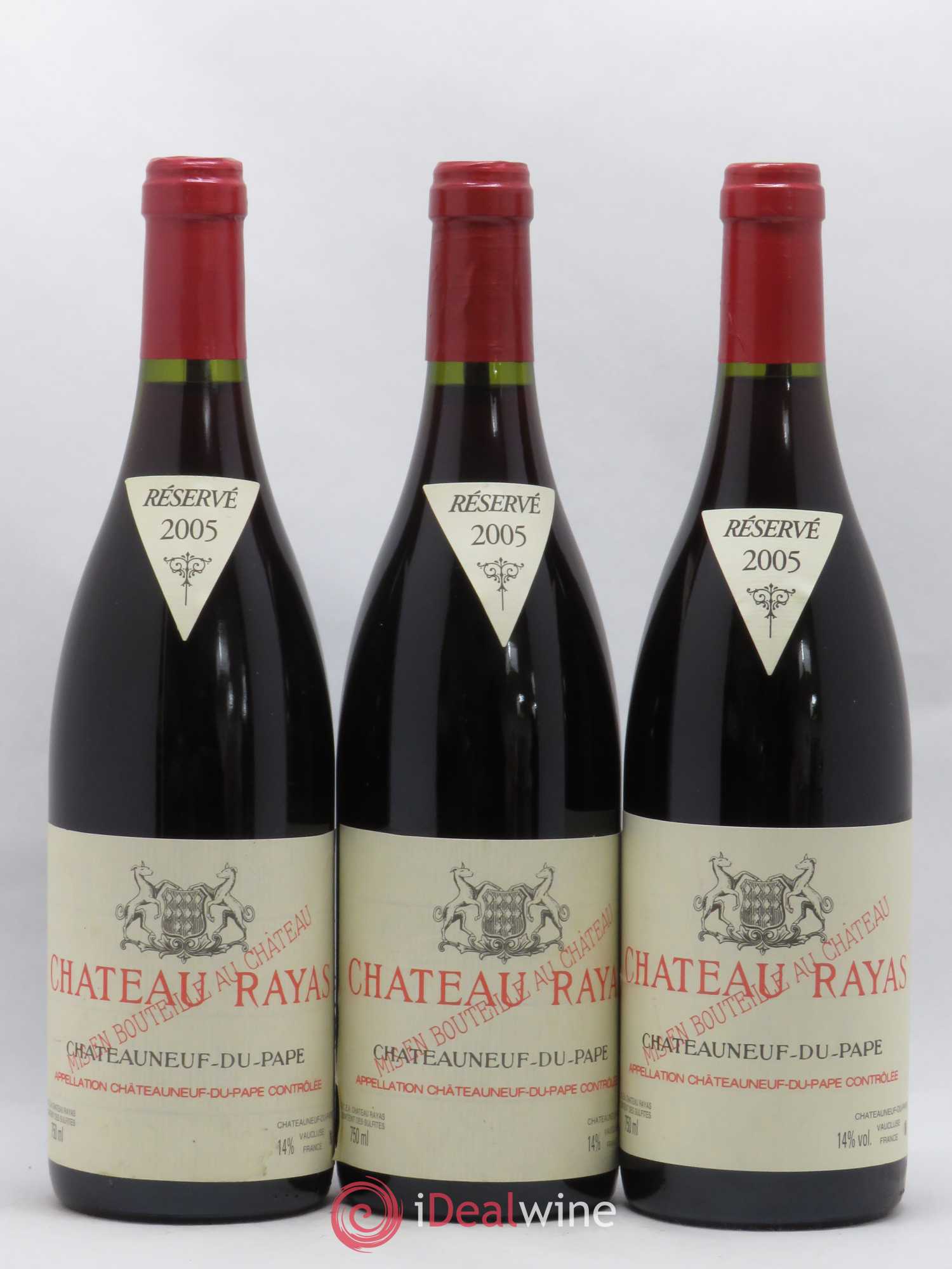 Châteauneuf-du-Pape Château Rayas Emmanuel Reynaud 2005 - Lot de 3 bouteilles - 0