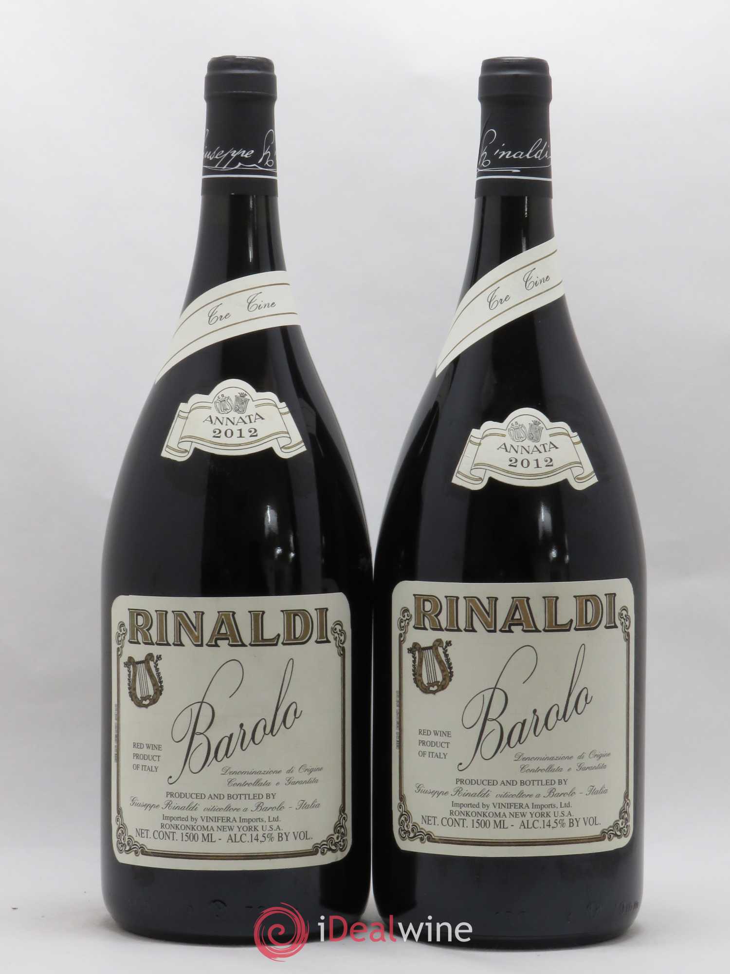 Barolo DOCG Tre Tine Giuseppe Rinaldi 2012 - Lot de 2 magnums - 0